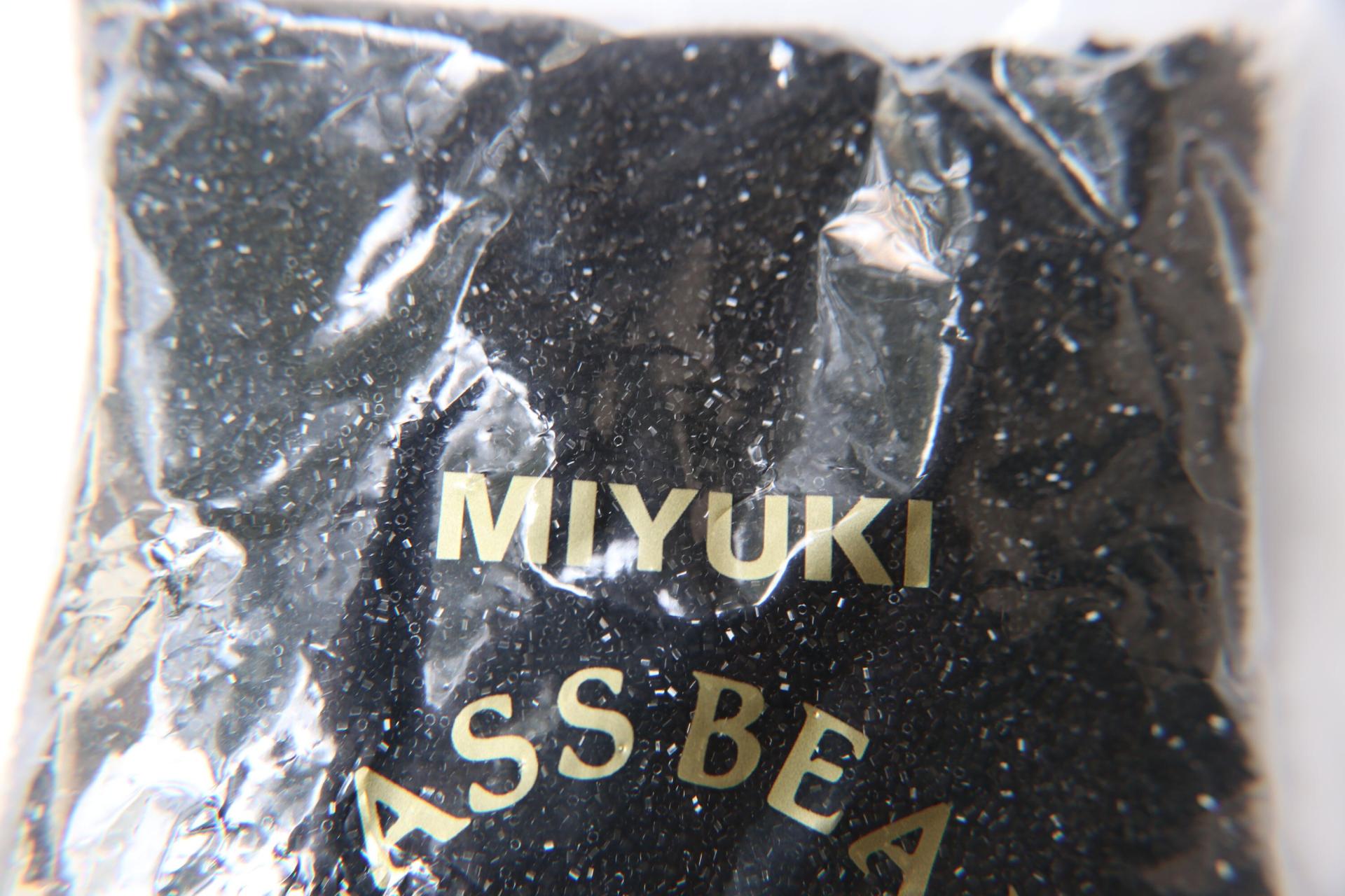 15/0 Miyuki Hex Cuts in Jet Black Japanese Beads 10/20/50/100 Grams embroidery premium materials