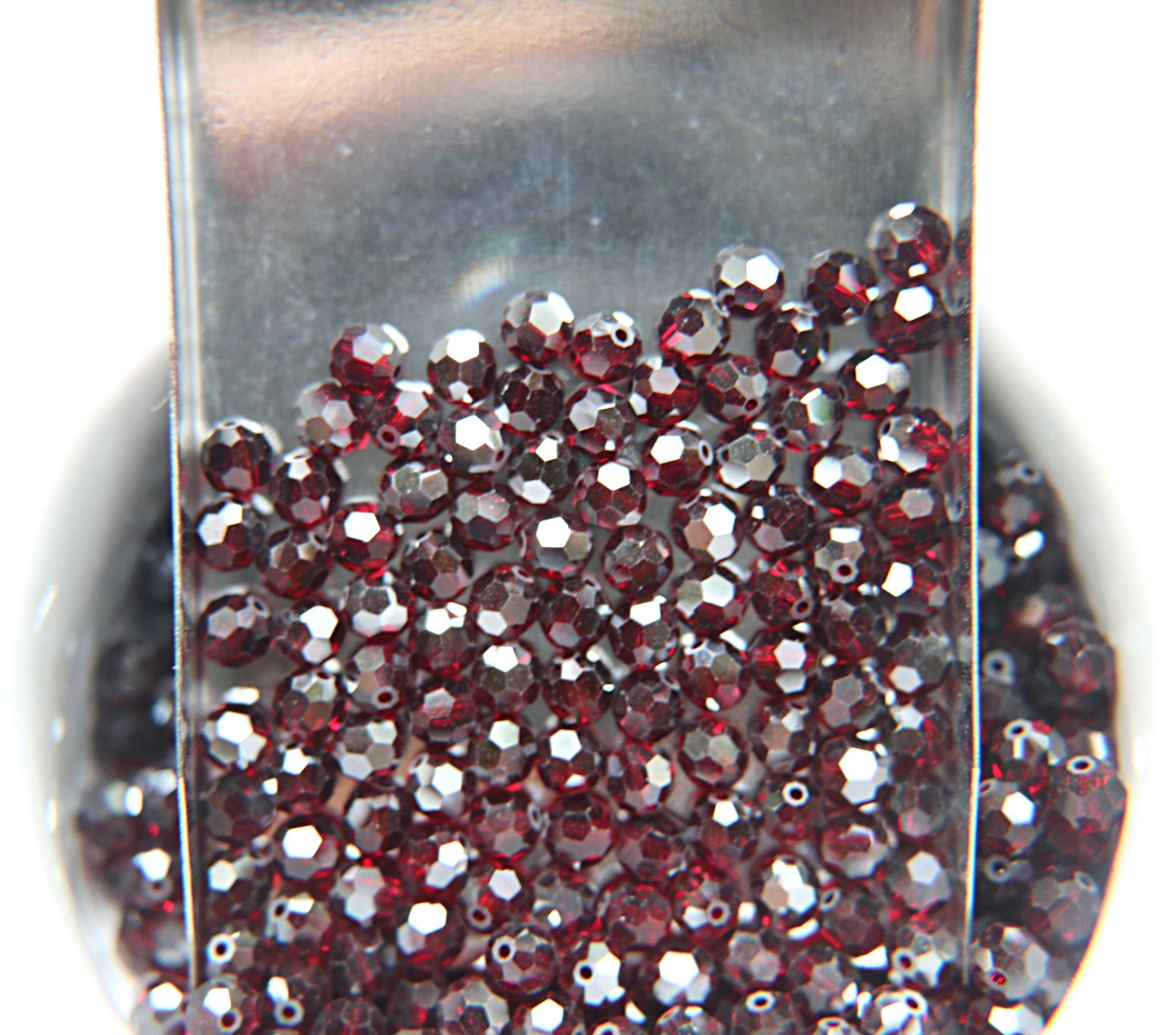5mm Swarovski Elements Article 5000 Siam SATIN Faceted Round Beads 6/12/36/172/44/288/720 Pieces