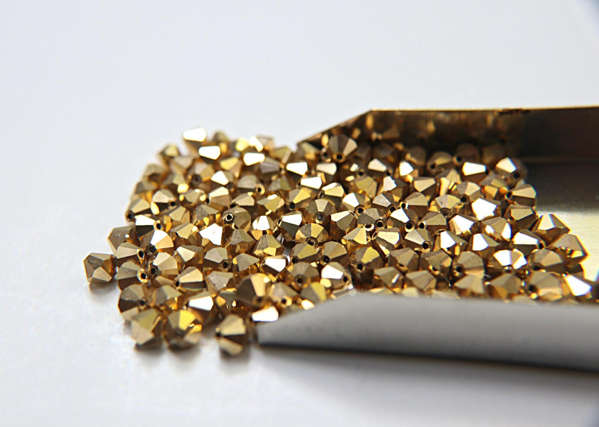 6 mm Aurum Gold Preciosa Vintage Bicones 12/36/72/144/288 Pieces Jewelry making beads Made in Czech Republic rare findings, jewelry making