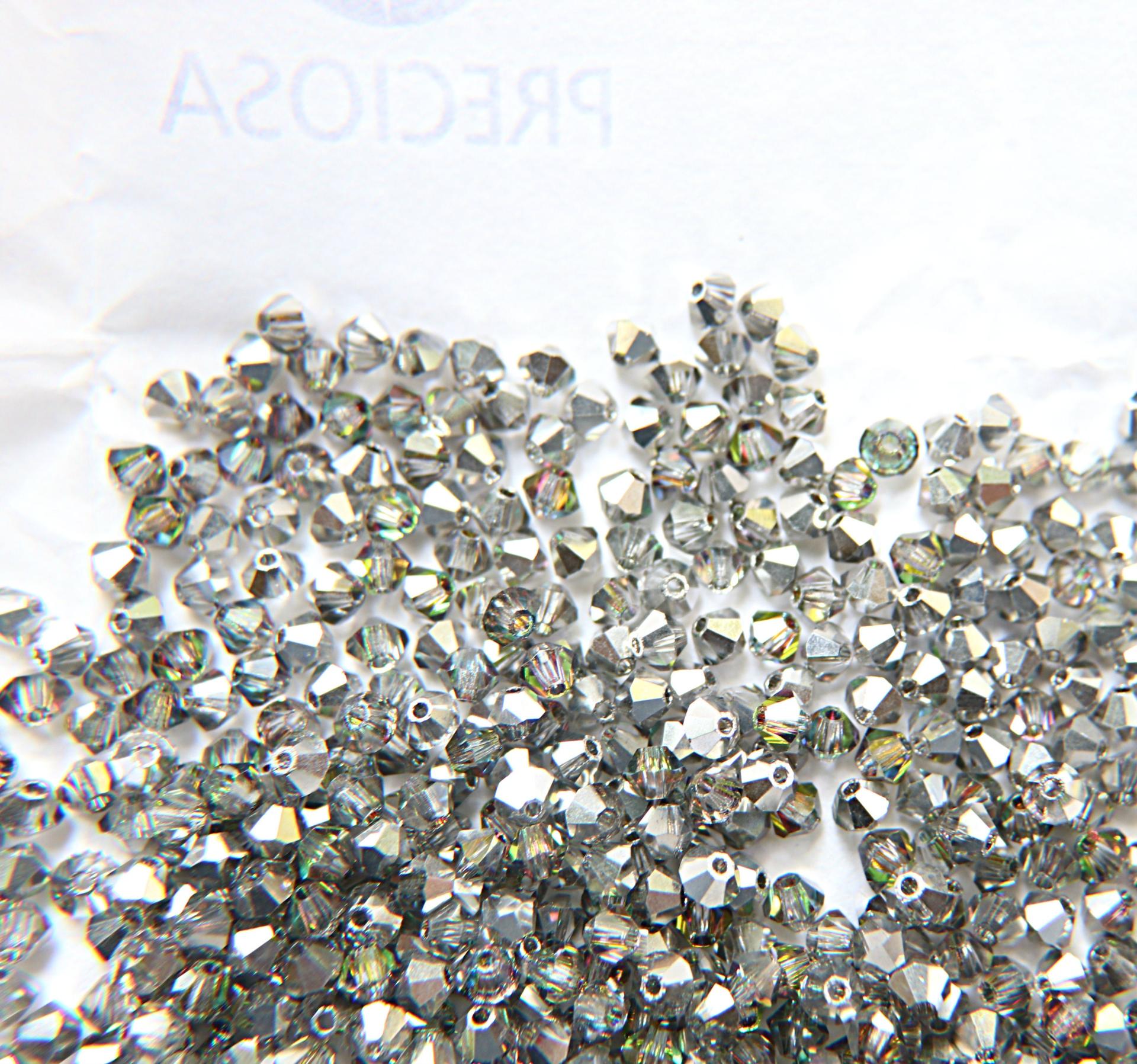 4mm Crystal Vitrail Medium Preciosa Bicones 36/72/144/432/720 Pieces Jewelry making beads, embroidery materials, PREMIUM MATERIALS