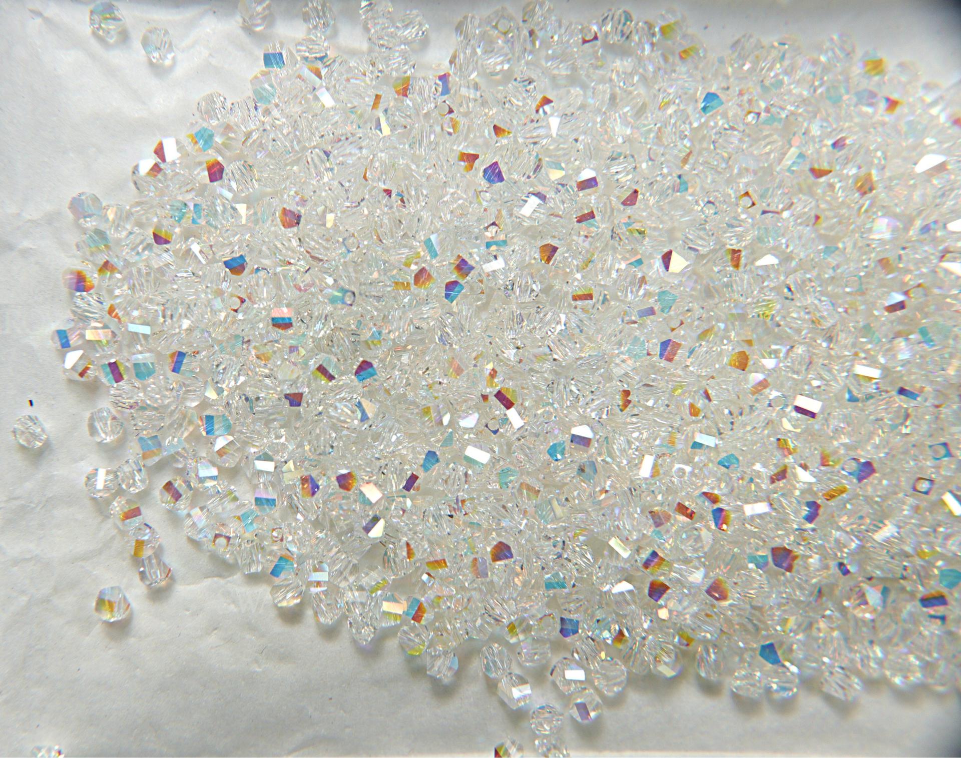 3mm Swarovski CRYSTAL AB Beads 5020 Faceted Helix Bead 6/12/36/72/144/288/720/1440 Pieces Jewelry making beads, vintage findings, rare beads