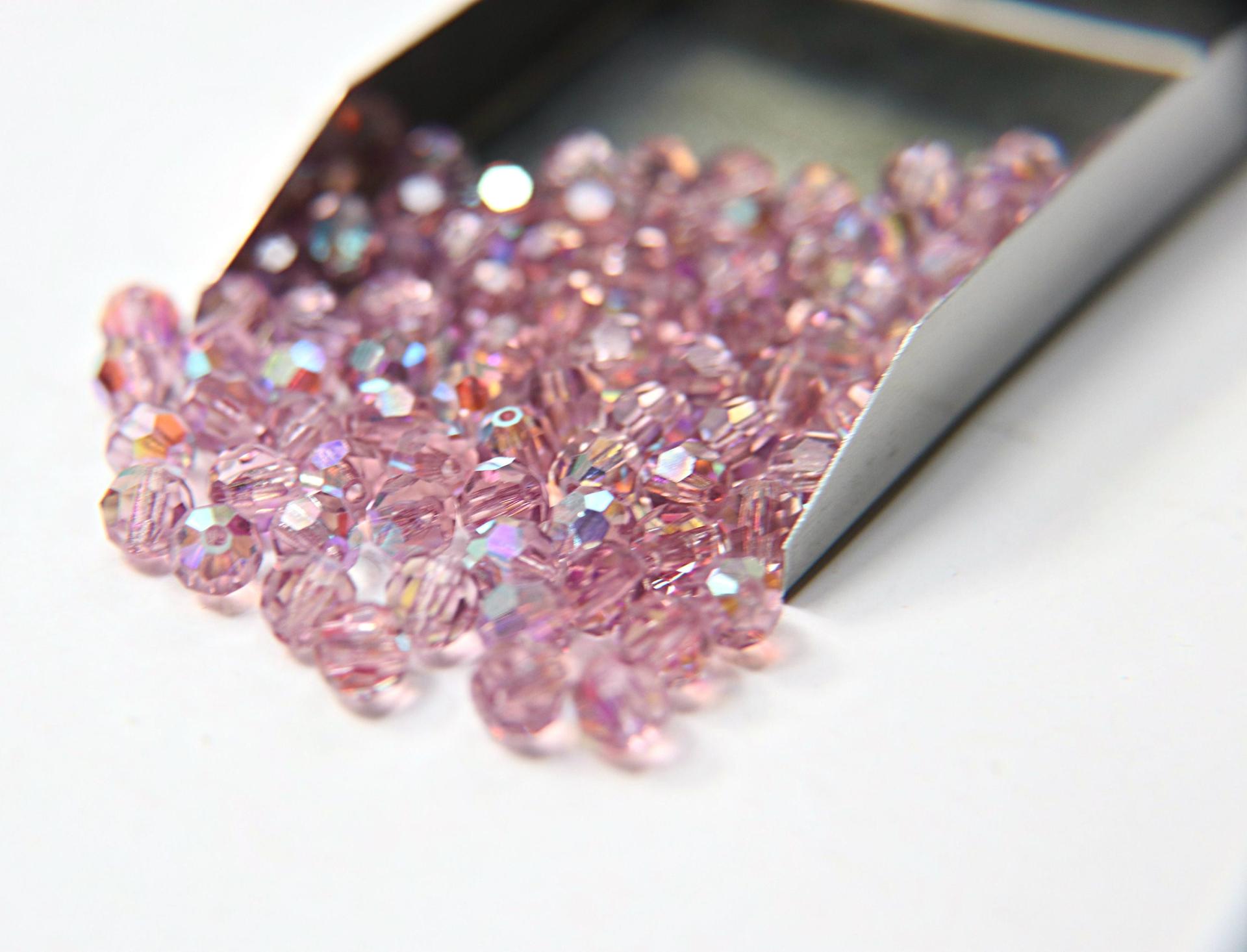 6mm Swarovski Elements Article 5000 Light Amethyst Aurore Boreale Faceted Round Beads 6/12/36/172/44/288/720 Pieces