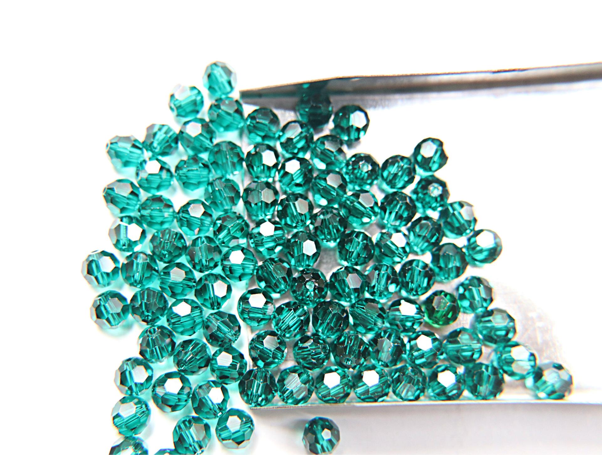6mm Swarovski Elements Article 5000 EMERALD Faceted Round Beads 6/12/36/172/44/288/720 Pieces