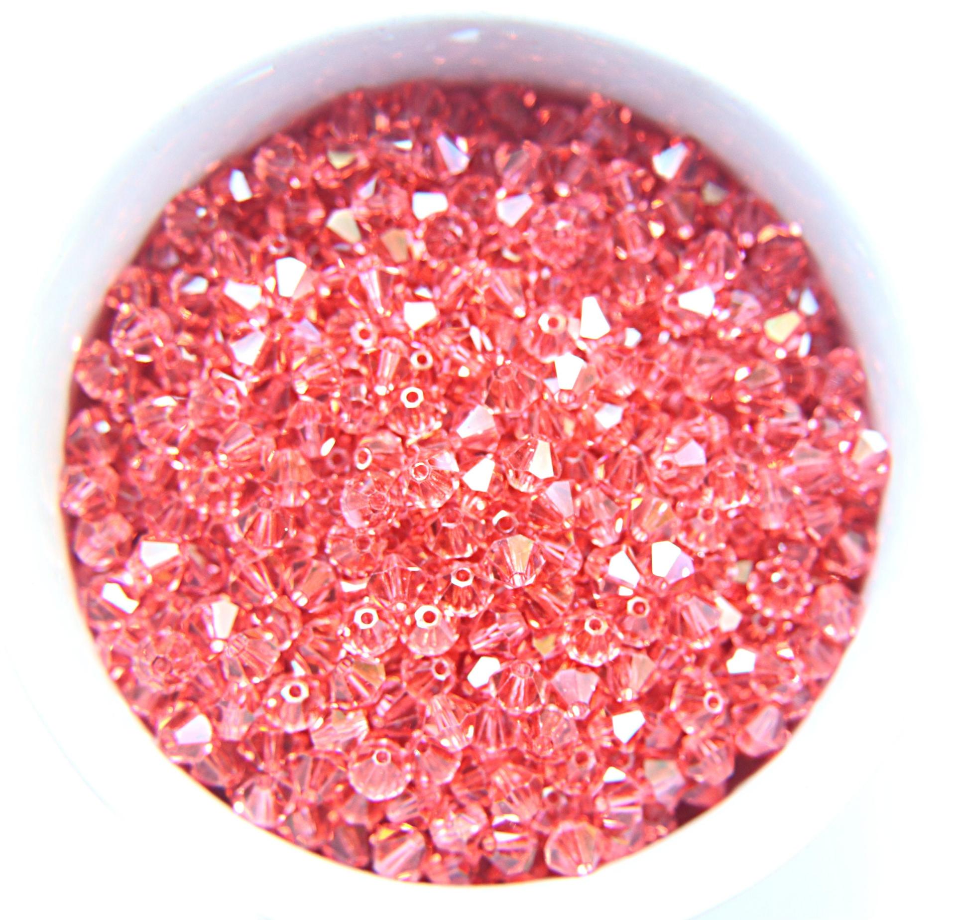 4/5mm Padparadscha Swarovski Bicone 12/36/72/144/432/720 Pieces (542) jewelry making beads, embroidery materials, jewelry supply