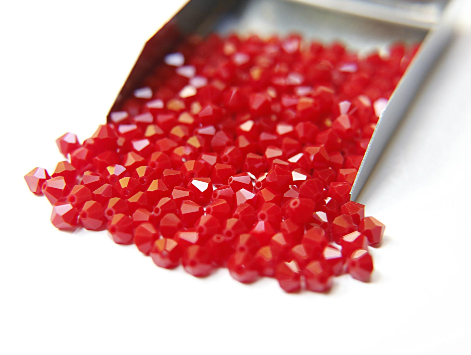 6/8 MM Dark Red Coral Swarovski Bicone Beads 12/36/72/144/288 Pieces (396) Embellishments bridals, PREMIUM MATERIALS, Jewlery making beads
