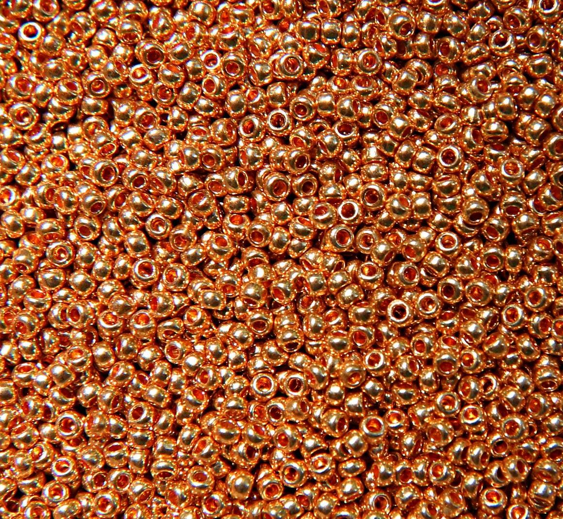 13/0 Seed Beads Rocailles Metallic gold Preciosa Ornella 1.6 MM 20/50/100/200 Grams