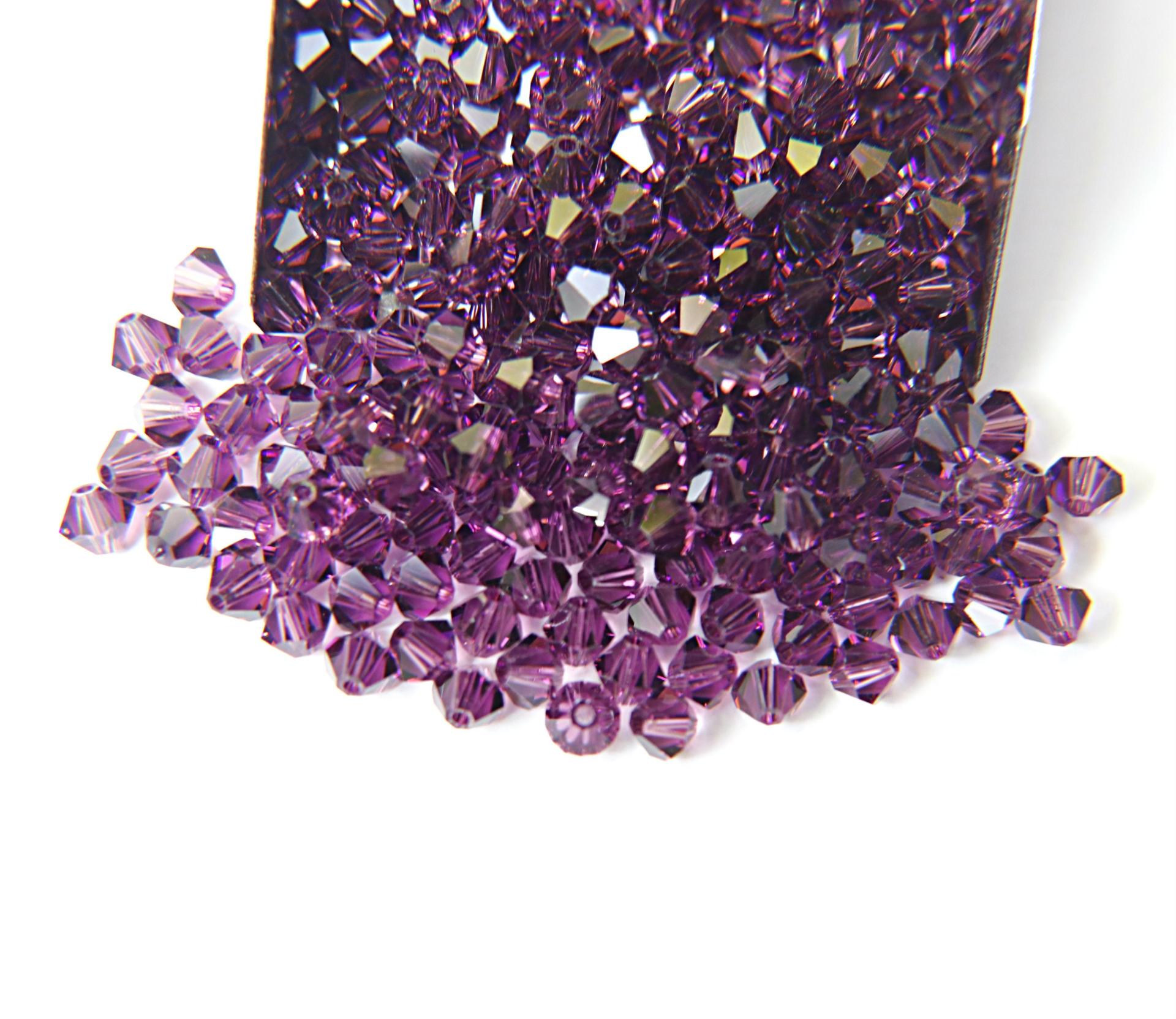 3mm Amethyst Swarovski Bicone beads 36/72/144/432/720 Pieces Jewelry findings, embroidery materials, jewelry making, rare beads, craft