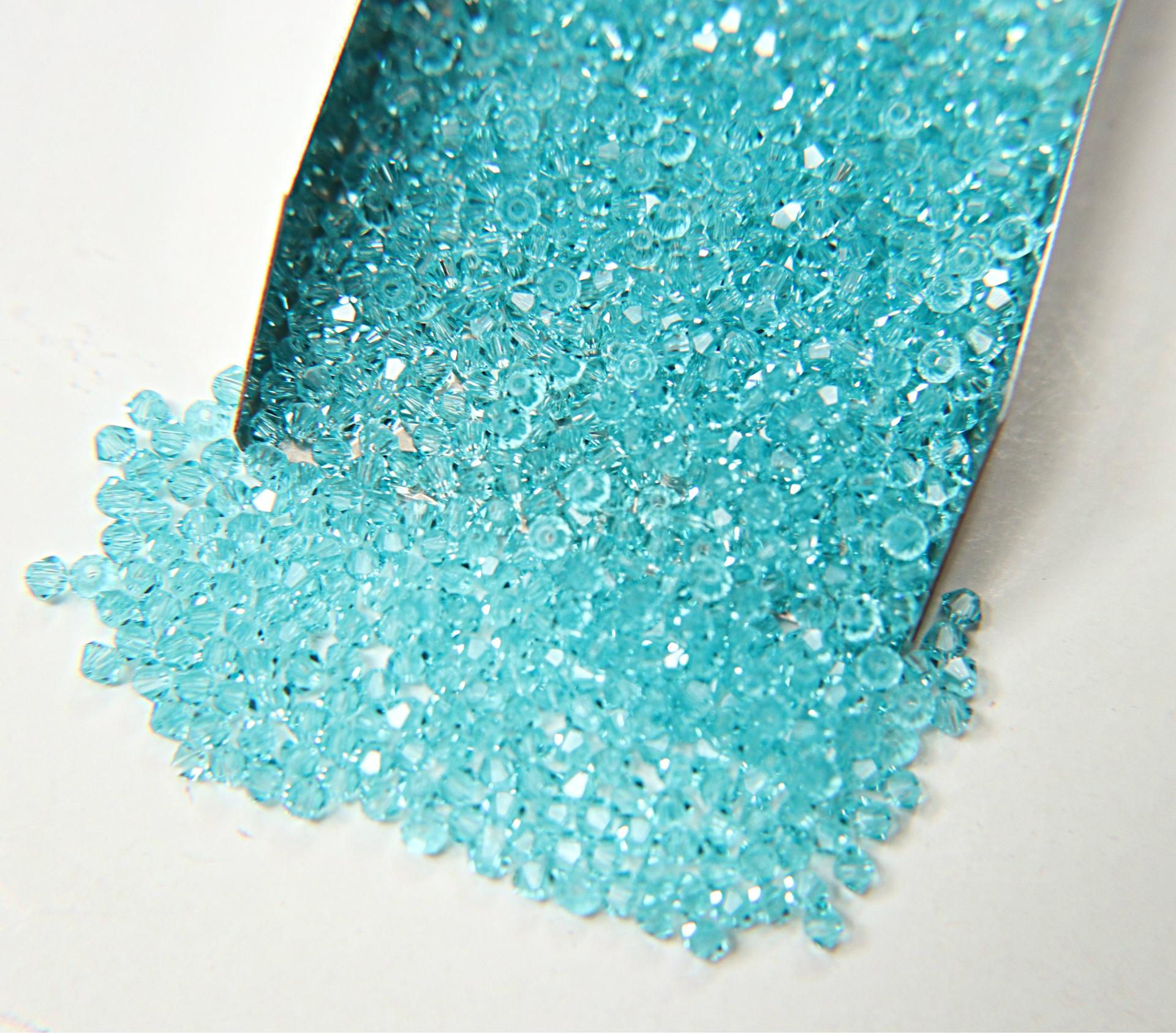 4mm Light Turquoise Swarovski Bicone loose beads 36/72/144/432/720 Pieces (515) jewelry supplies, embroidery materials