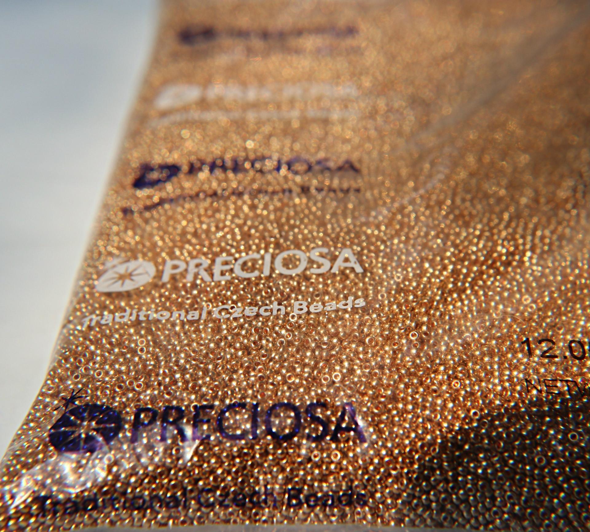 13/0 Seed Beads Rocailles Metallic gold Preciosa Ornella 1.6 MM 20/50/100/200 Grams