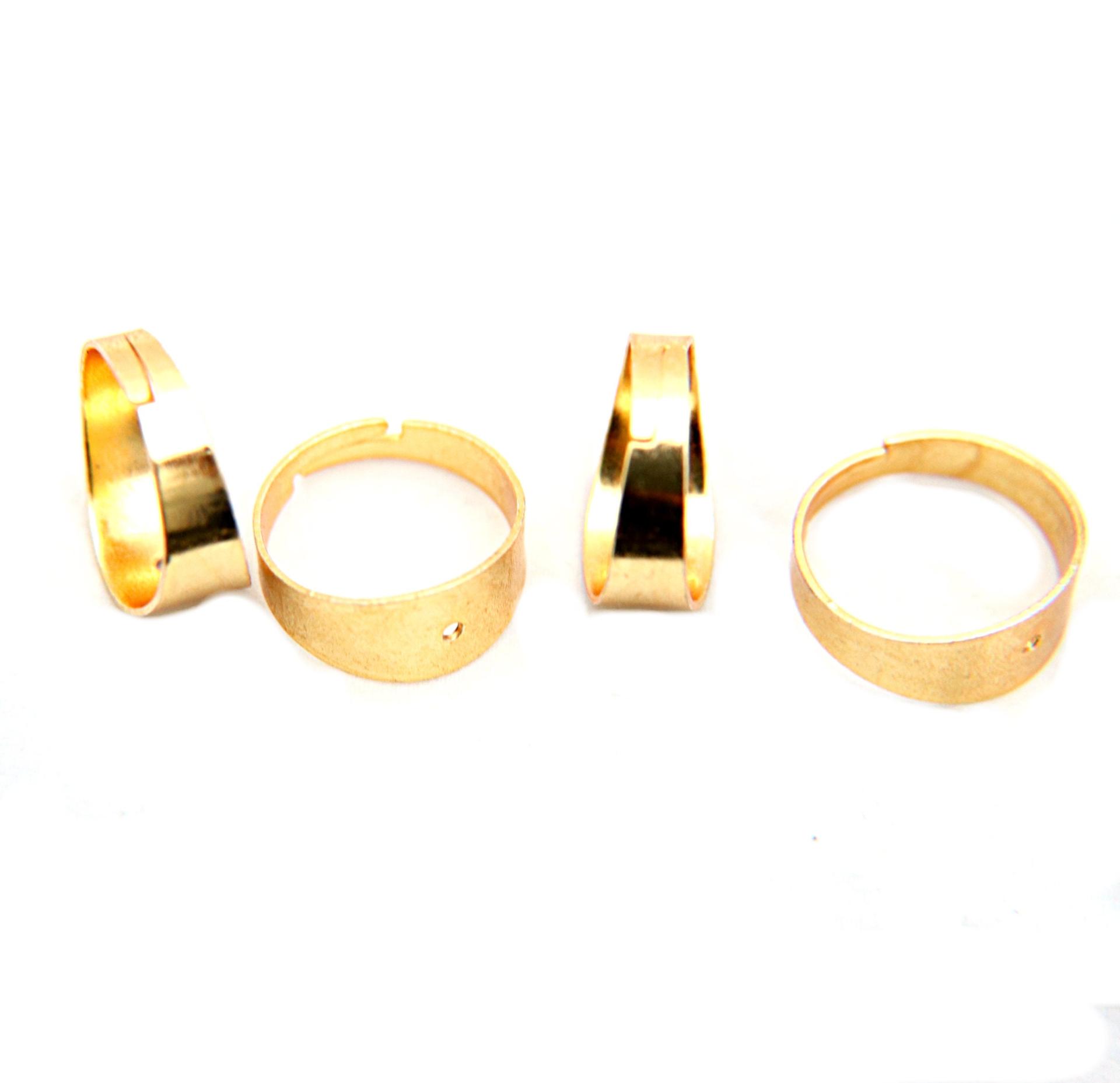 Adjustable Gold/Rhodium Plated Ring 20mm, finger ring findings,