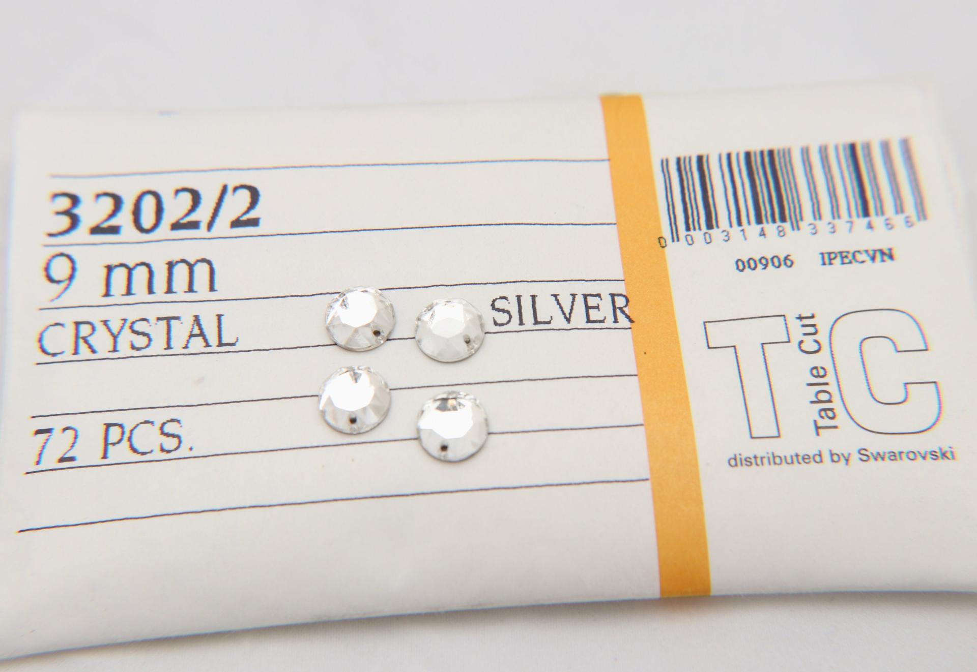 Swarovski  9/11mm Table cut Sew-On Bead 3202/2, embroidery, jewelry parts 6/12/72 pieces jewelry making, couture embellishments, embroidery