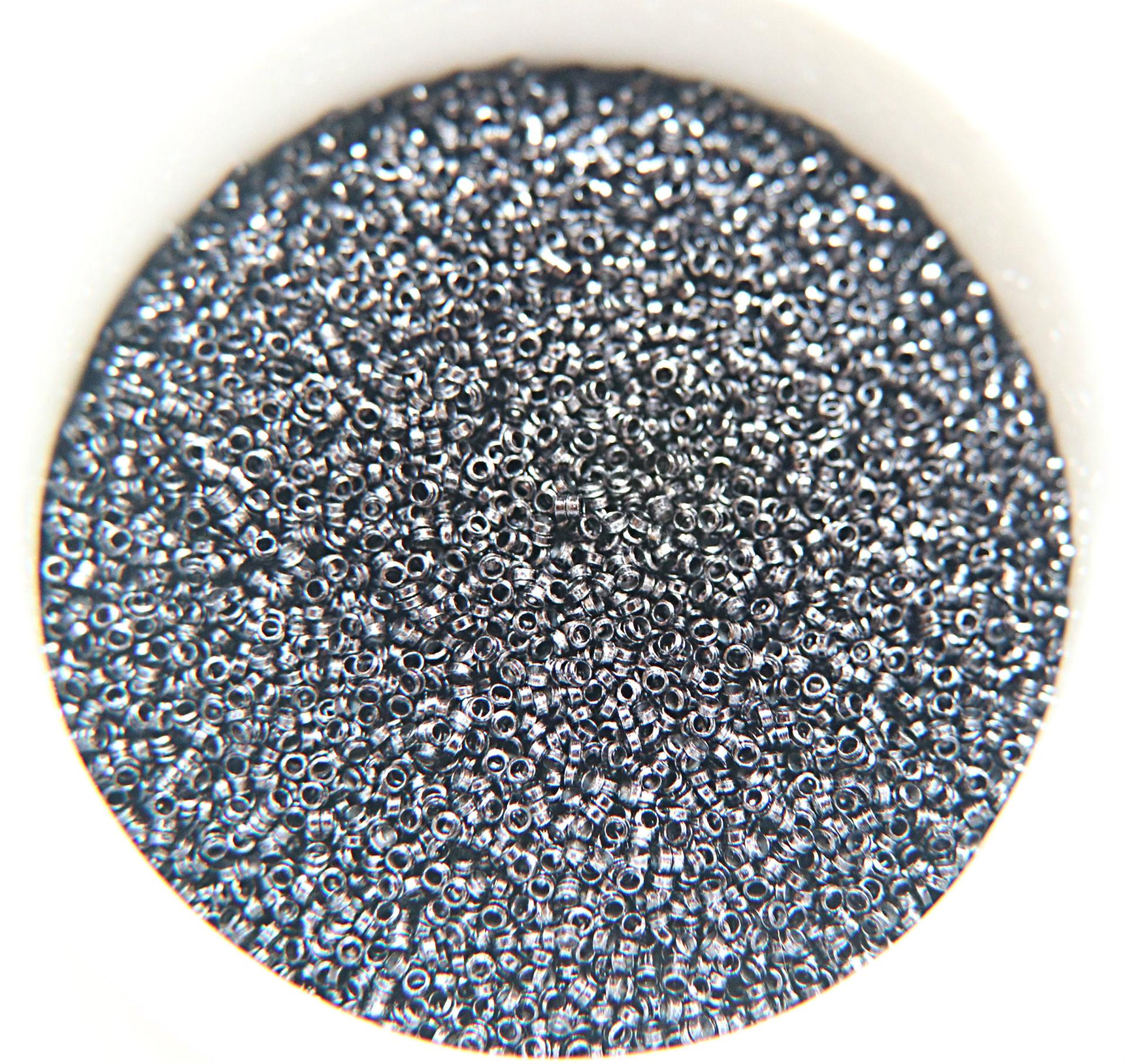1mm Micro Jet Black Metallic Plated Tube Beads 5/10/100/500 Grams High Quality Nail Art / Haute Couture Embroidery