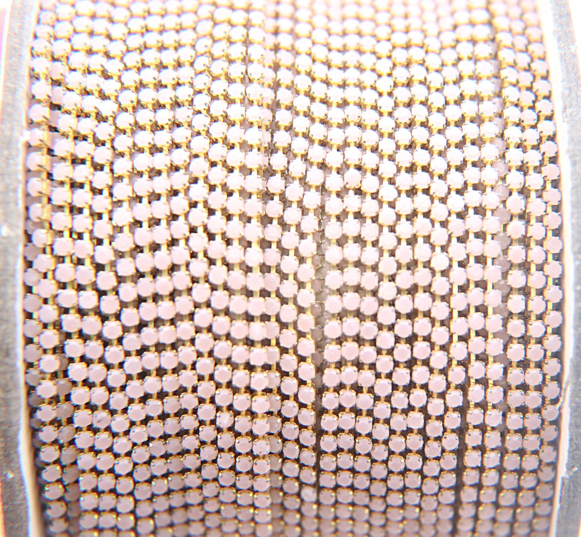 6 SS Rhinestone Chain Vintage Glass Light Purple Opaque 2mm 1/2/5/15 Meters embroidery materials, craft vintage findings, embellishments