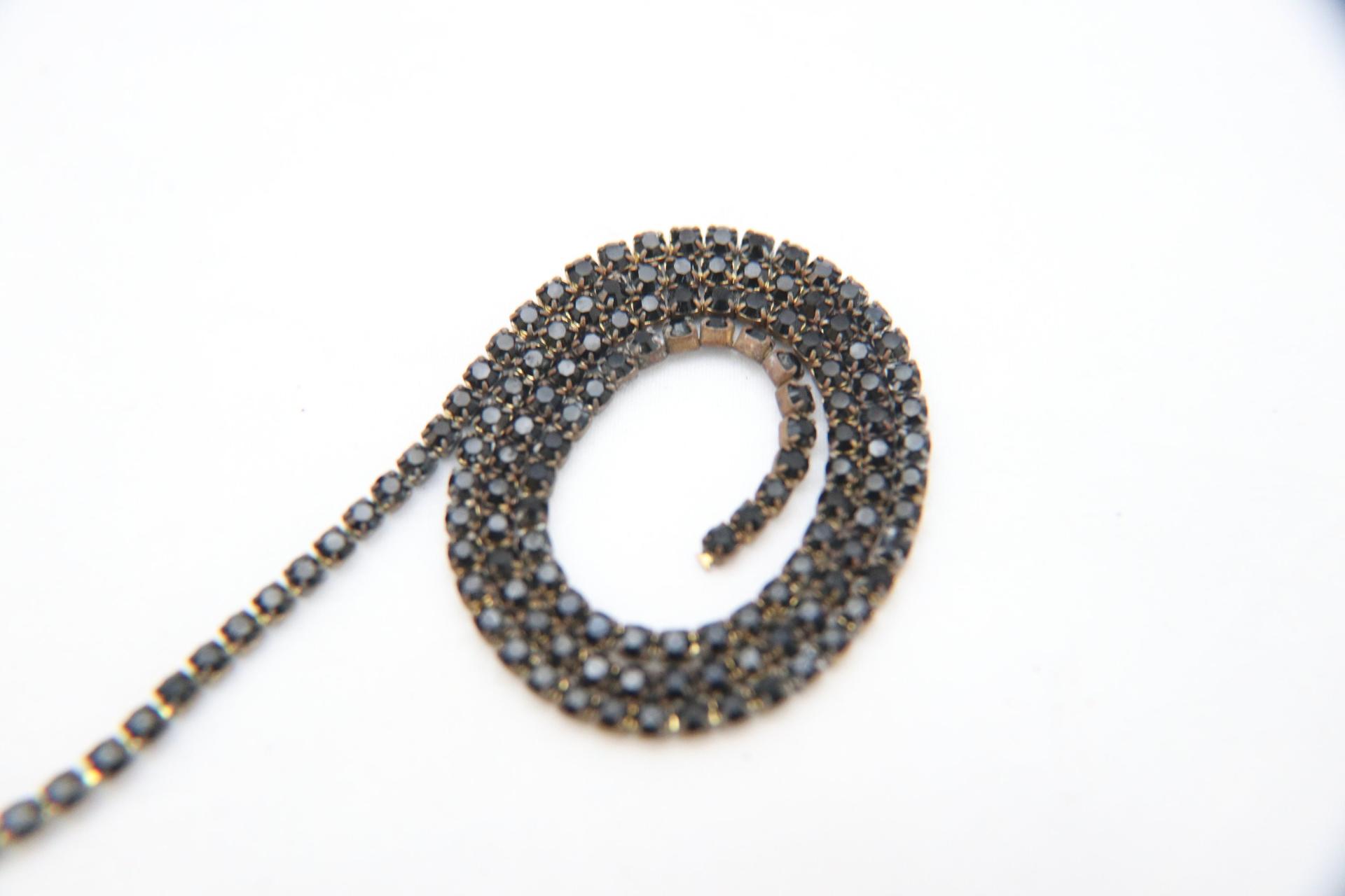10ss Swarovski Close Cup Chain in Jet 2.8mm Made in Austria 0.5/1/2/5 Meters rare couture materials