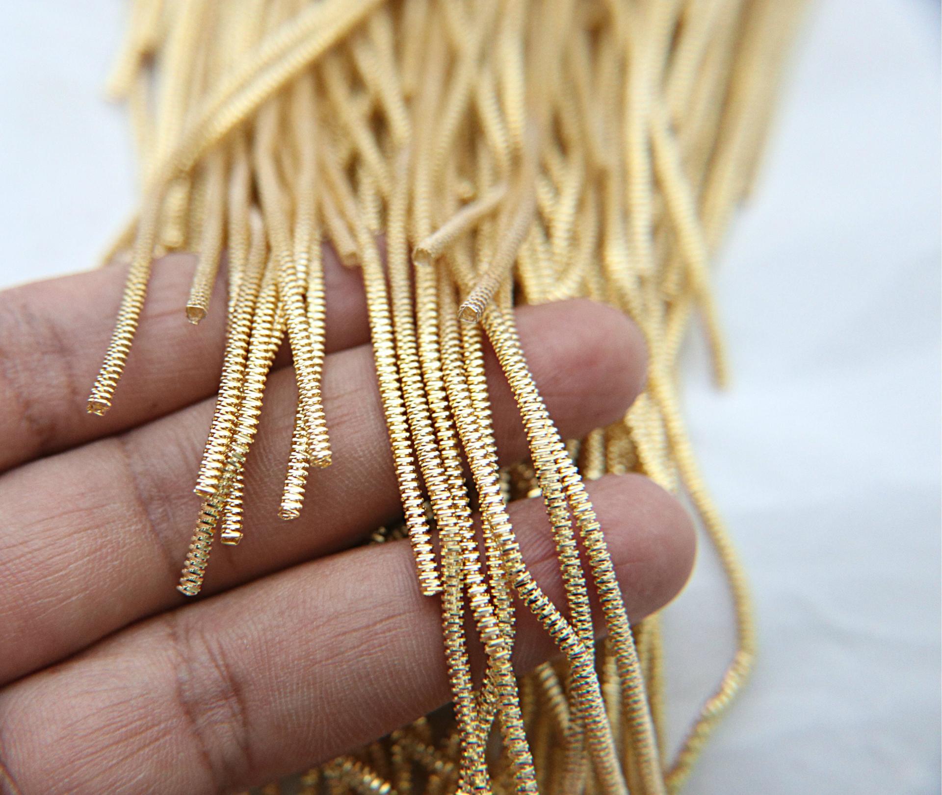 Gold/Silver Metallic spiral 2.5mm French Wire, Bullion Wire, Gimp Wire 50/100/200/400 Grams, embroidery materials, couture premium threads