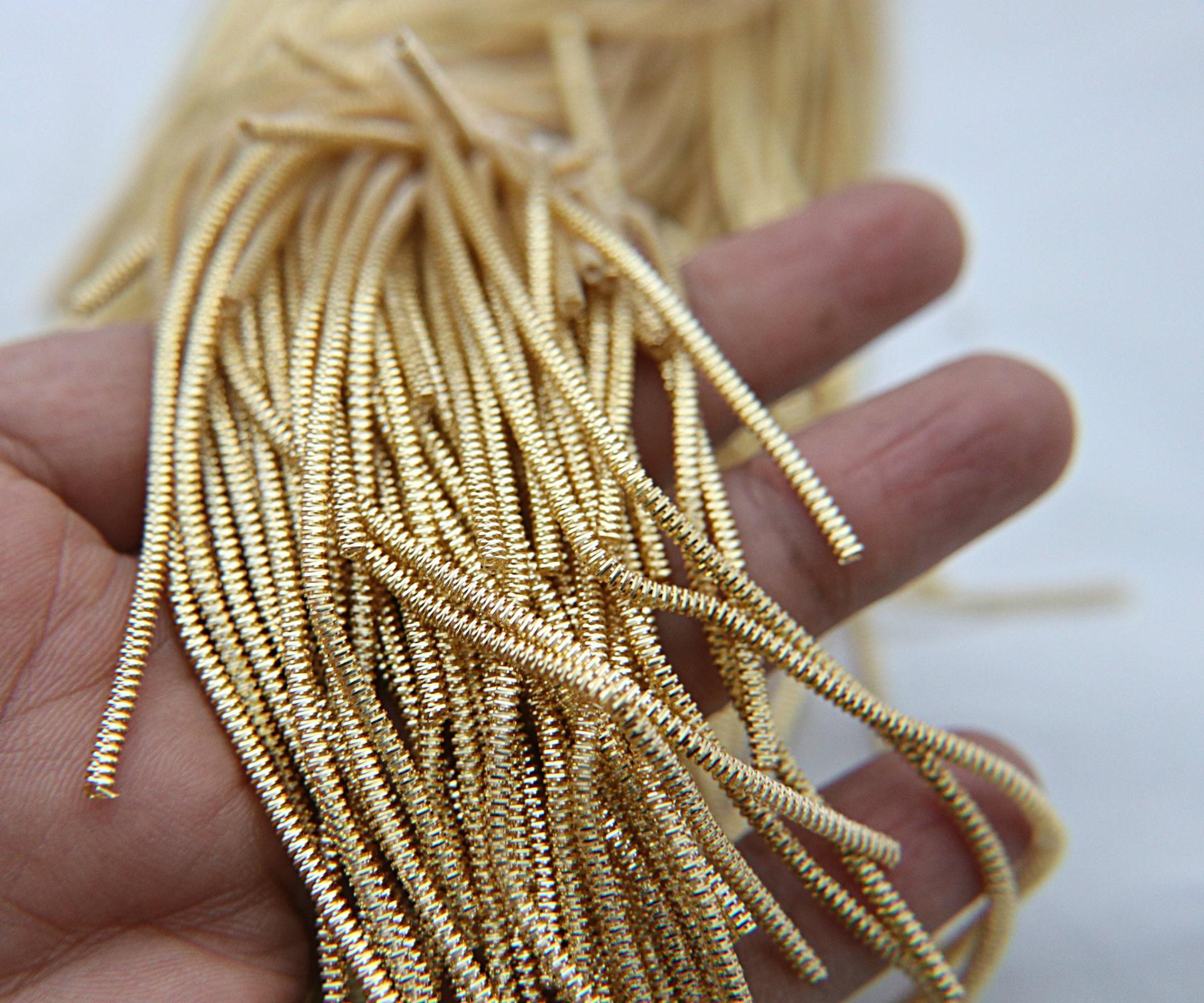 Gold/Silver Metallic spiral 2.5mm French Wire, Bullion Wire, Gimp Wire 50/100/200/400 Grams, embroidery materials, couture premium threads