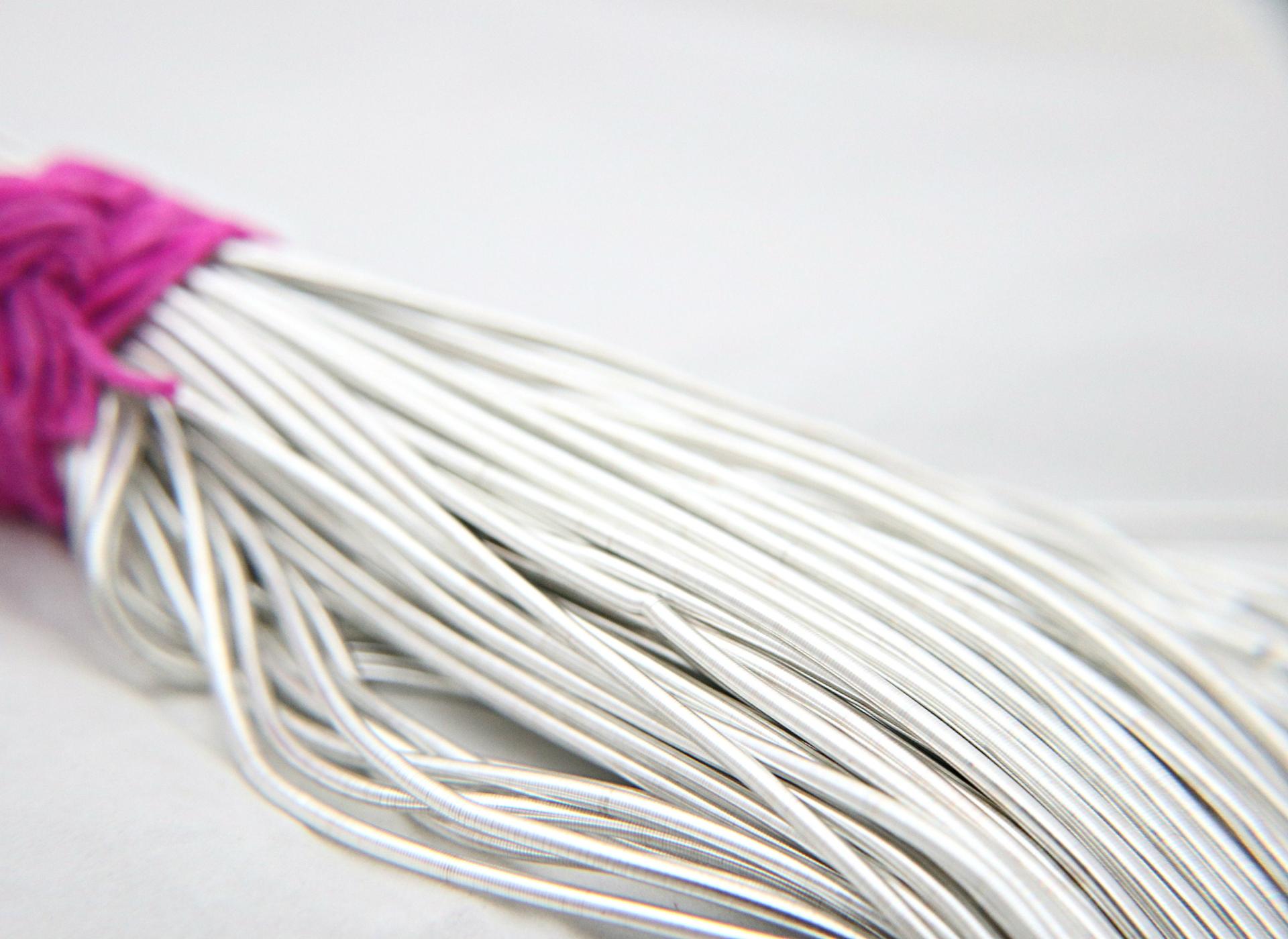 Silver/Gold Gimp french stiff wire 2.2mm French Wire, Bullion Wire, Gimp Wire 50/100/200/400 Grams, embroidery materials, couture