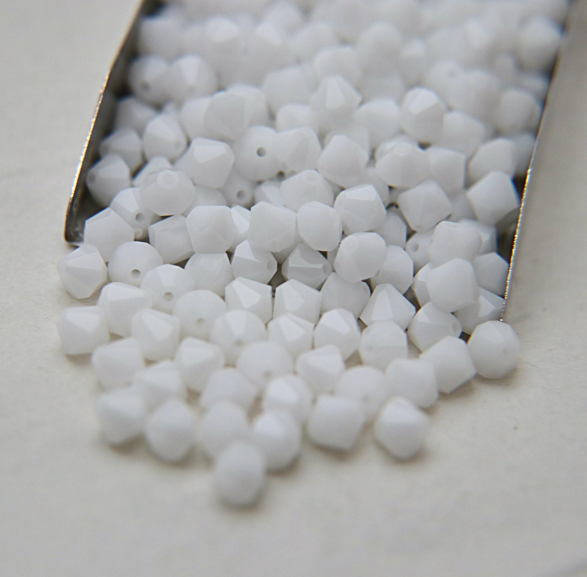 6mm White Alabaster Swarovski Bicone Beads 20 Gross (2880 Pieces) (281) Premium materials, rare jewelry findings, wedding white beads