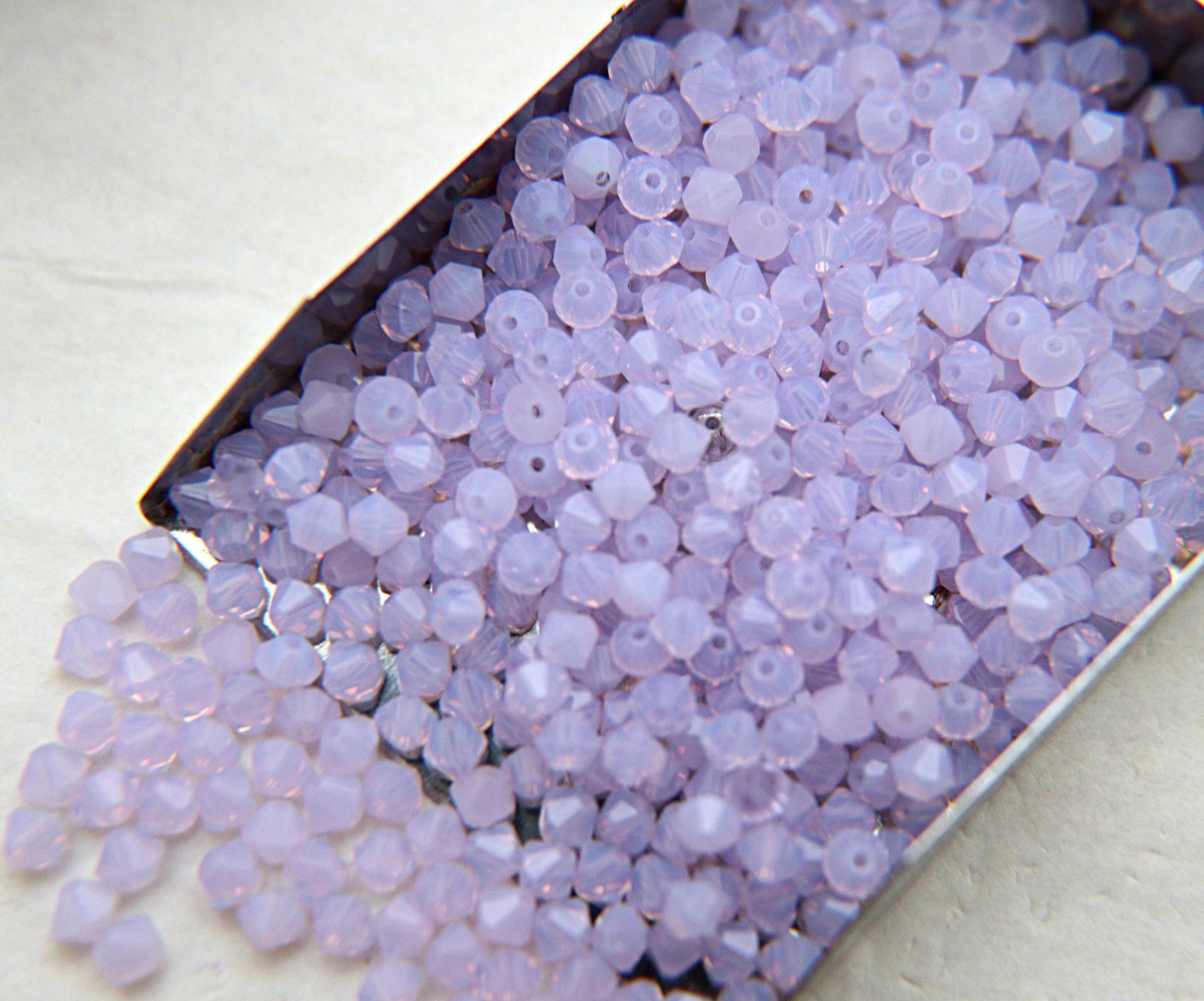 4mm Violet Opal Swarovski Bicone Beads 36/72/144/360/720 Pieces (389) jewelry beads, embellishment couture, embroidery materials