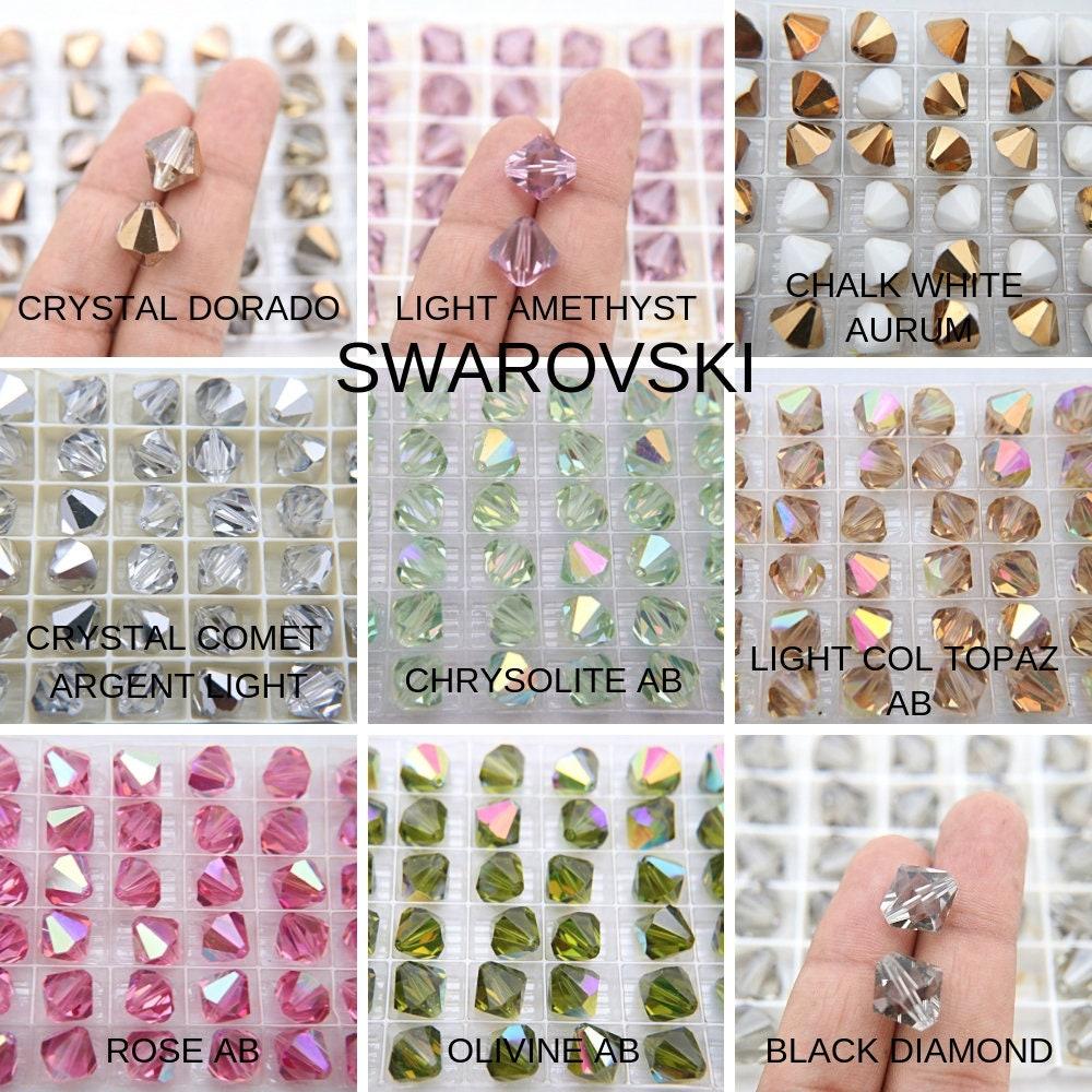 12mm Swarovski 5301 Faceted rare vintage Bicone Beads (11 Colors) 6/12/48 Pieces Jewelery making beads, embellishments, premium rare beads