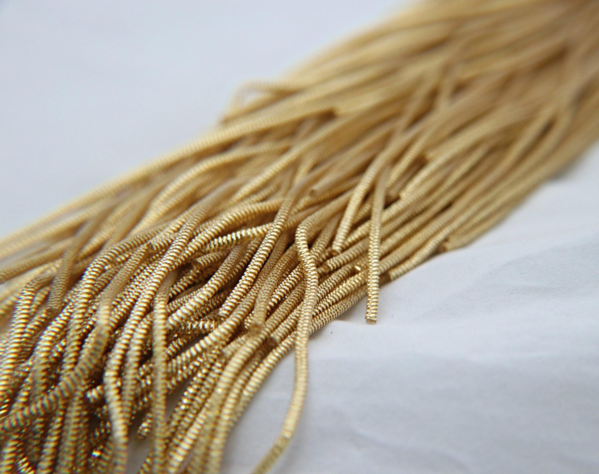 Gold/Silver Metallic spiral 2.5mm French Wire, Bullion Wire, Gimp Wire 50/100/200/400 Grams, embroidery materials, couture premium threads