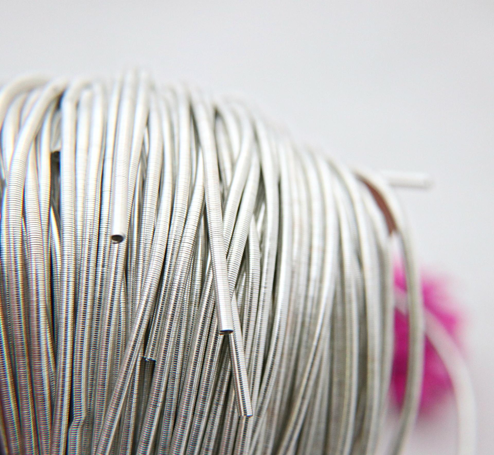 Silver/Gold Gimp french stiff wire 2.2mm French Wire, Bullion Wire, Gimp Wire 50/100/200/400 Grams, embroidery materials, couture