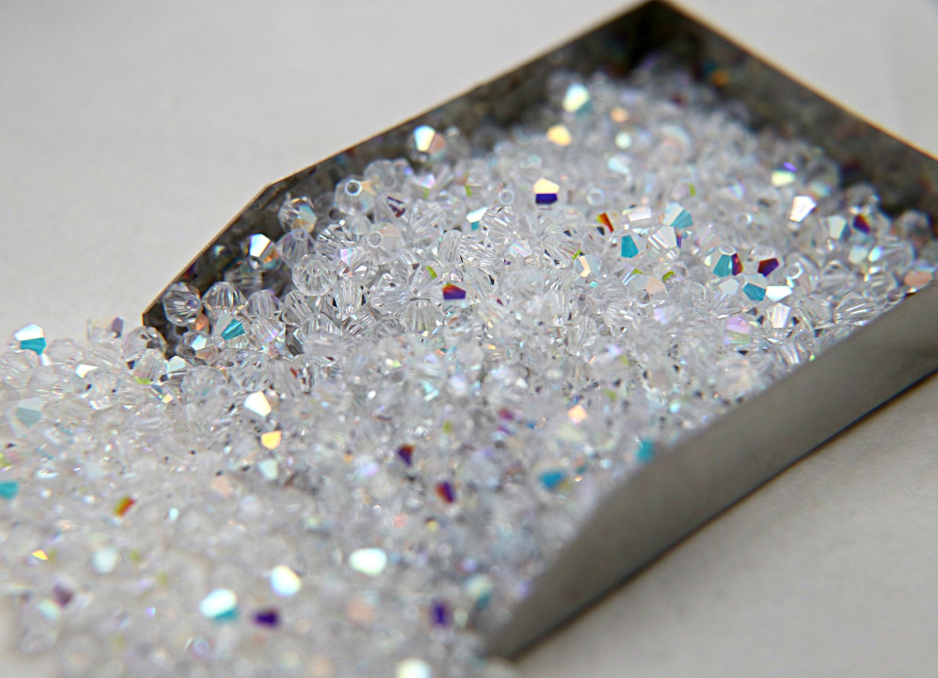 3/4mm Crystal Aurore Boreale Swarovski Bicone Crystal beads 50 Gross rainbow beads, jewelry making, couture beading