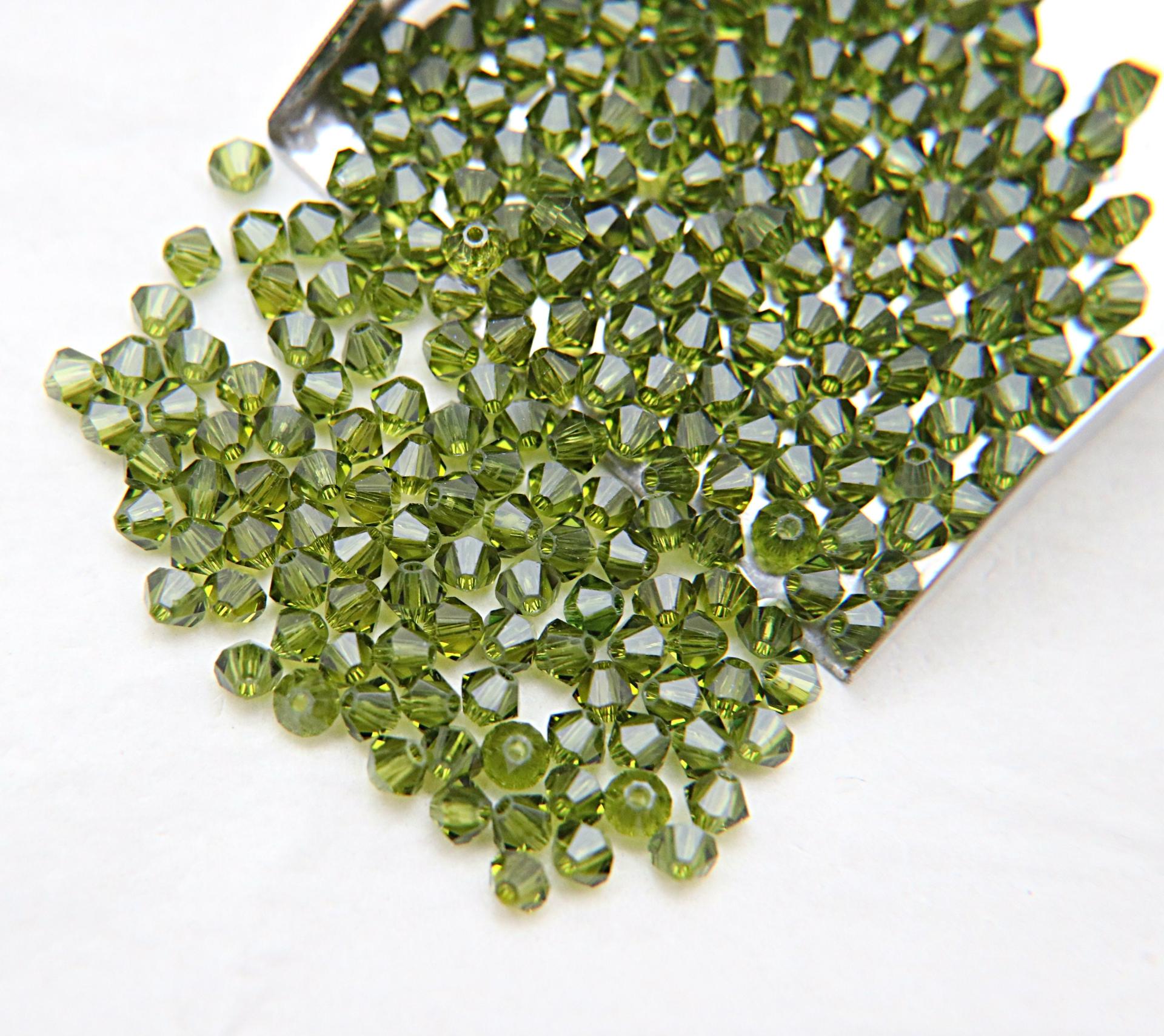 4mm Olivine Swarovski Bicone beads 36/72/144/432/720 Pieces embroidery materials, craft vintage findings, embellishments, wedding beadings