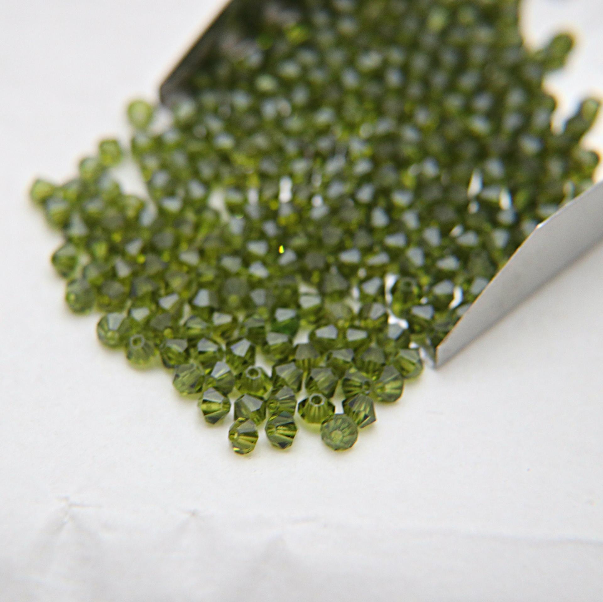4mm Olivine Swarovski Bicone beads 36/72/144/432/720 Pieces embroidery materials, craft vintage findings, embellishments, wedding beadings
