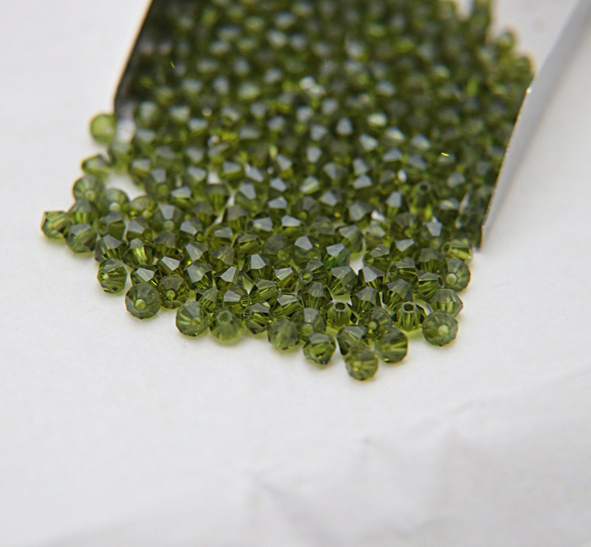 4mm Olivine Swarovski Bicone beads 36/72/144/432/720 Pieces embroidery materials, craft vintage findings, embellishments, wedding beadings