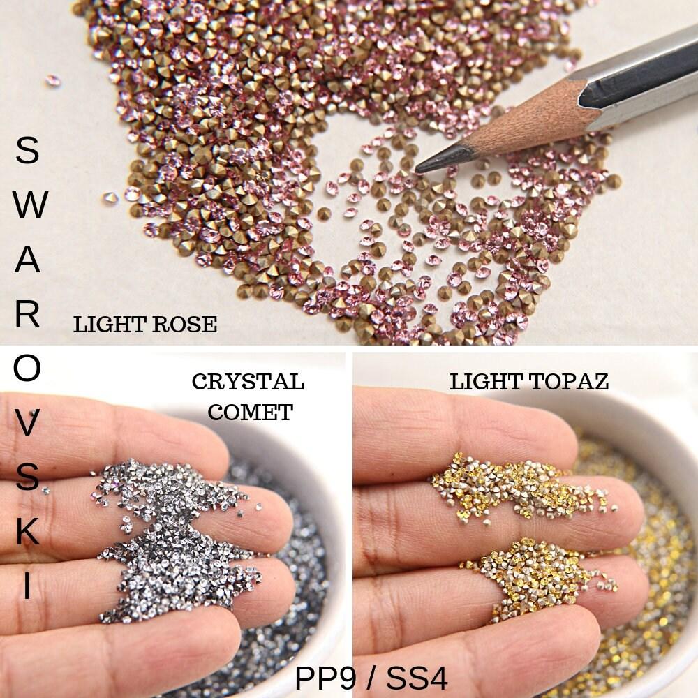 Swarovski Crystal 4SS/PP9 1.5mm Xilion 3 COLORS 1028 Chatons 72/144/720/1440/7200 Pieces Vintage Swarovski, Crystal Clay, nail art