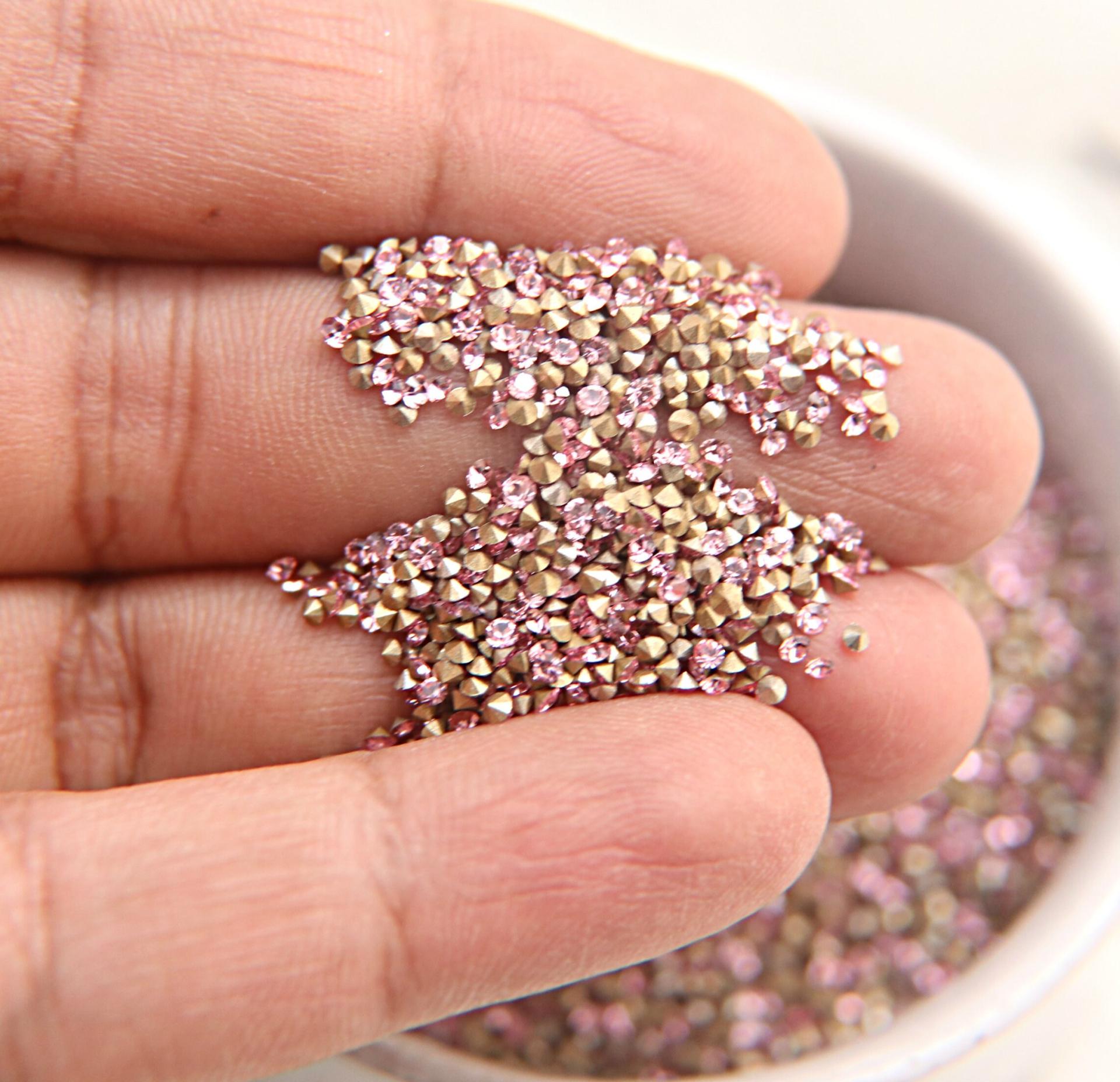 Swarovski Crystal 4SS/PP9 1.5mm Xilion 3 COLORS 1028 Chatons 72/144/720/1440/7200 Pieces Vintage Swarovski, Crystal Clay, nail art