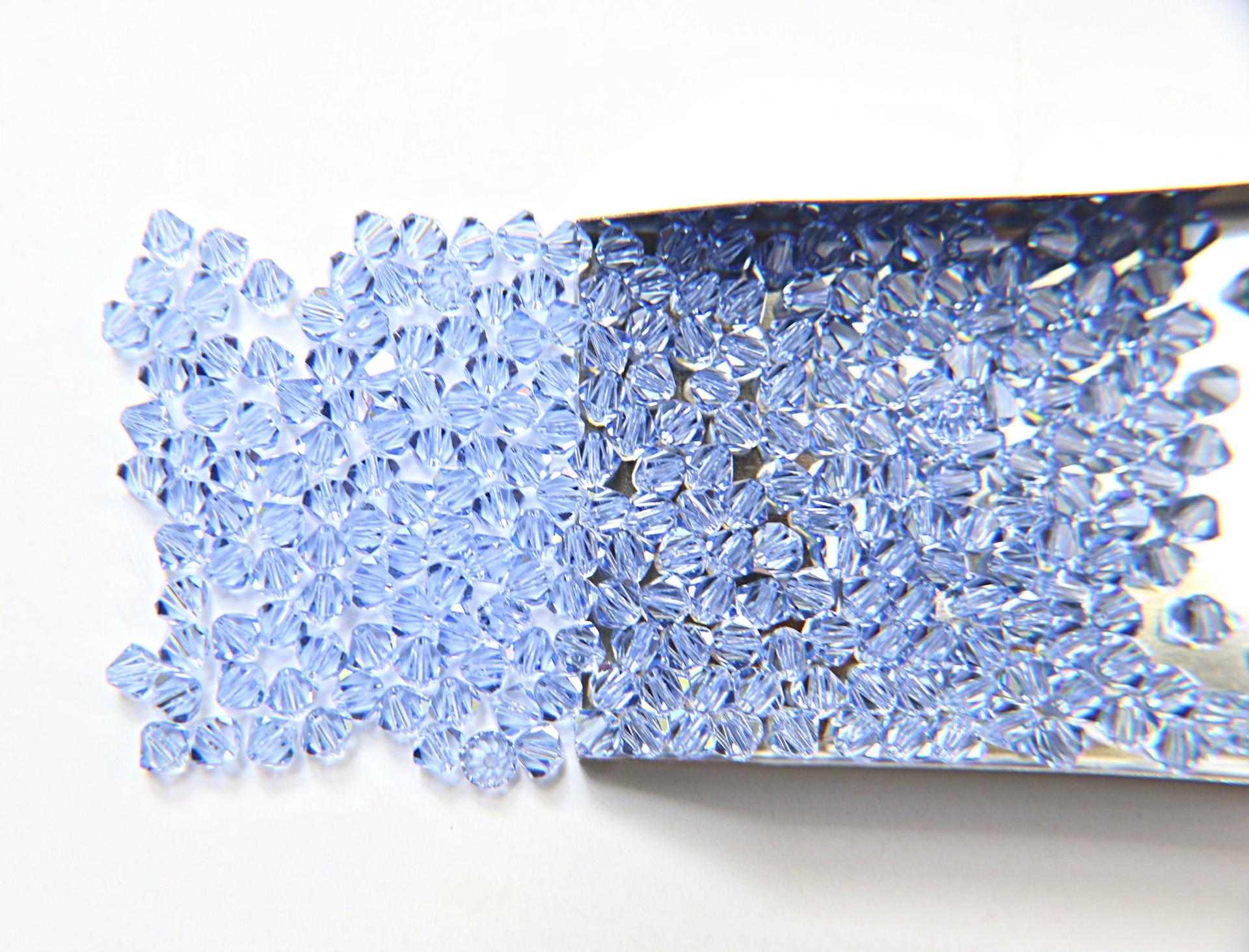 3mm Light Sapphire Swarovski Bicone beads 36/72/144/432/720 Pieces crystal beads, wedding decorations, jewelry making, rare craft supply