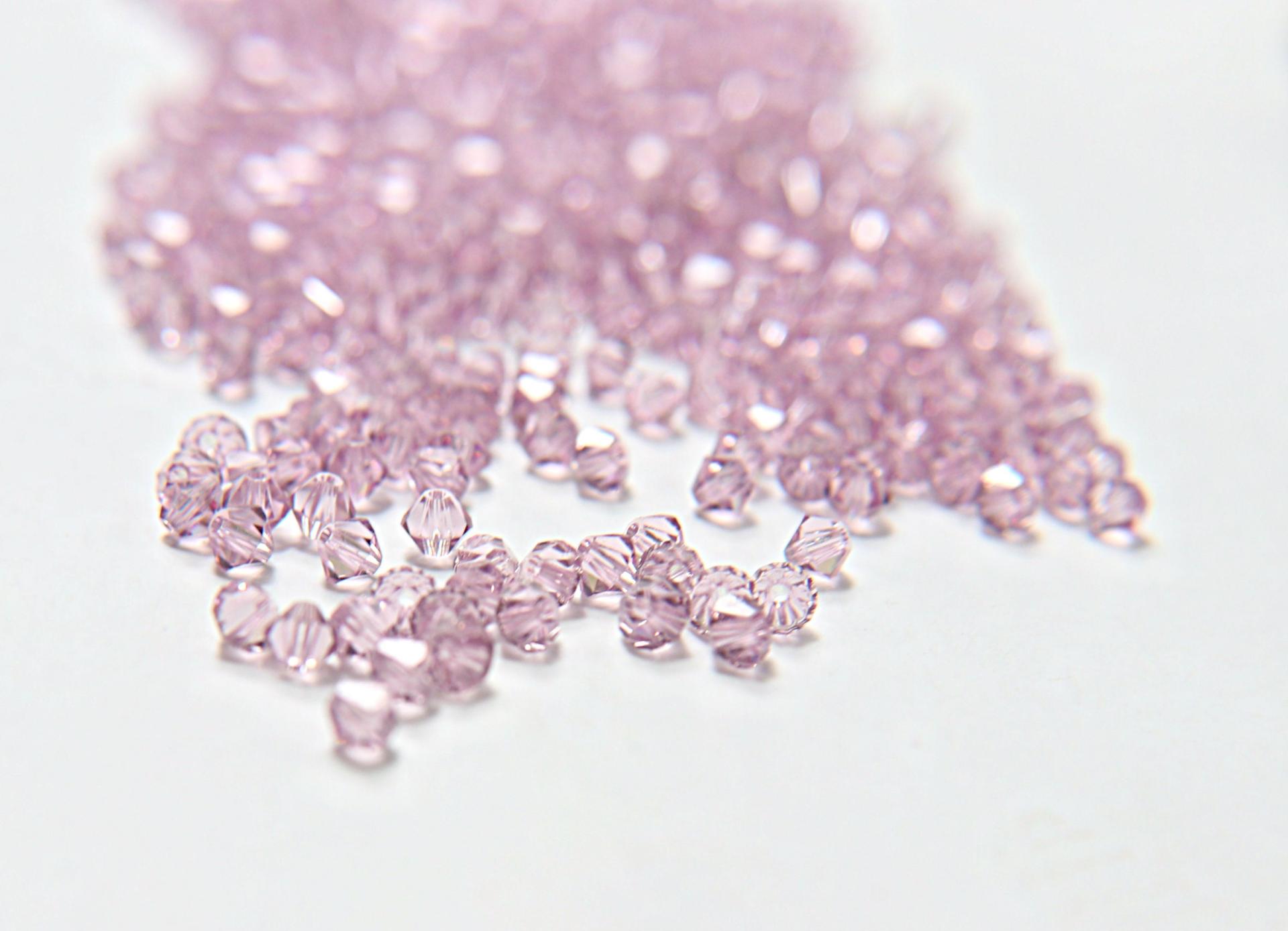 4mm Lilac Swarovski Bicone Beads 36/72/144/432/720 Pieces embroidery materials, craft vintage findings, embellishments beads, rare supplies