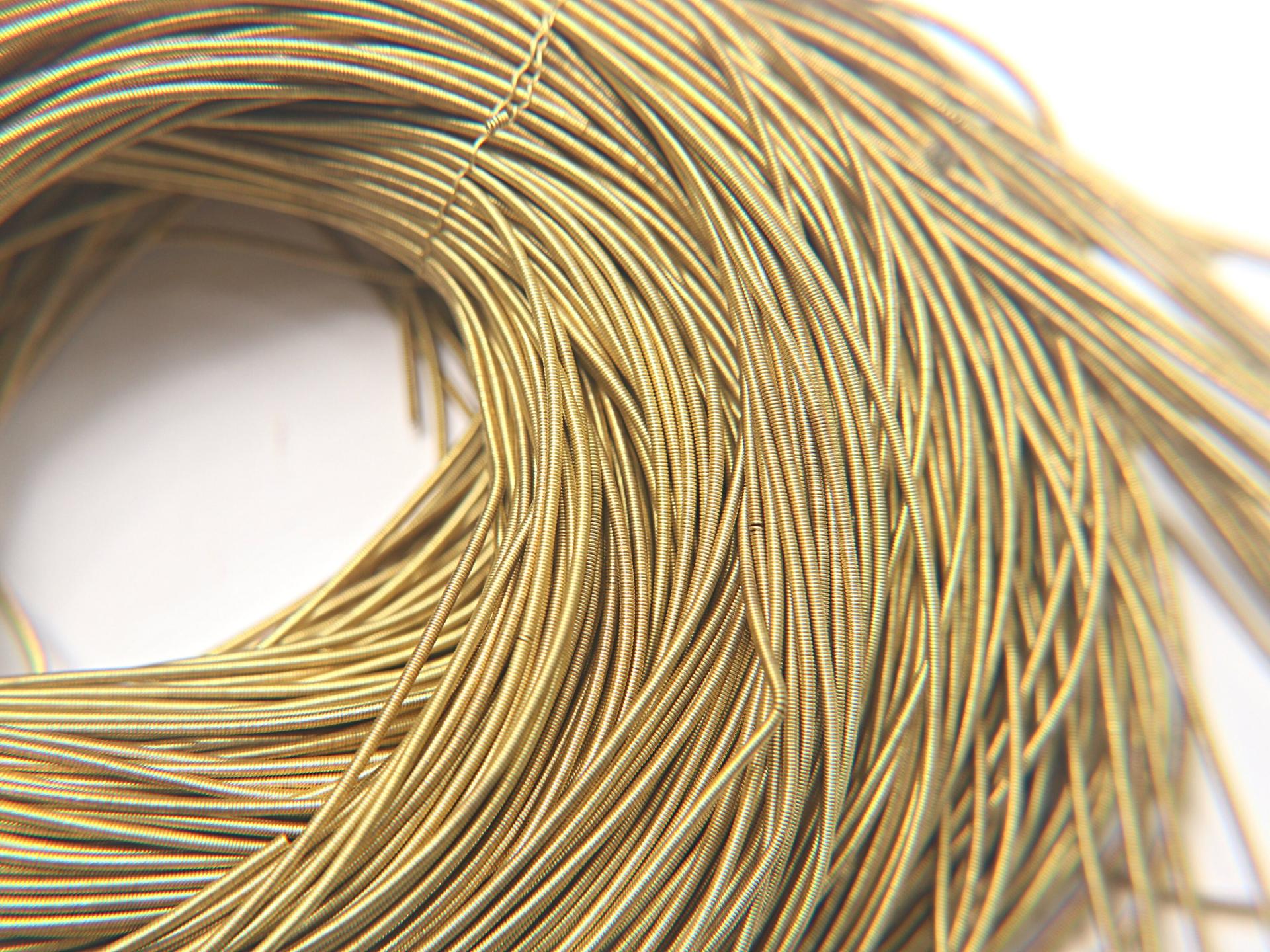 Brass Metallic French Wire, Bullion Wire, Gimp Wire 50/100/200/400 Grams embroidery threads, jewelry making