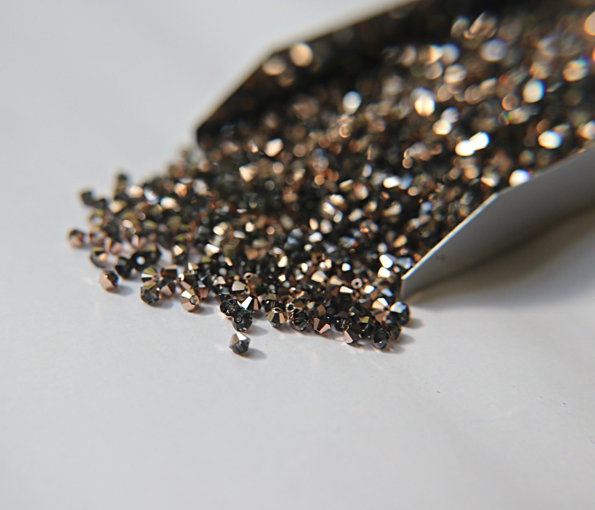 Swarovski (4mm) Crystal Rose Gold Bicones RARE Beads  36/72/144/432/720 Pieces PREMIUM beads, jewelry making, couture embellishments