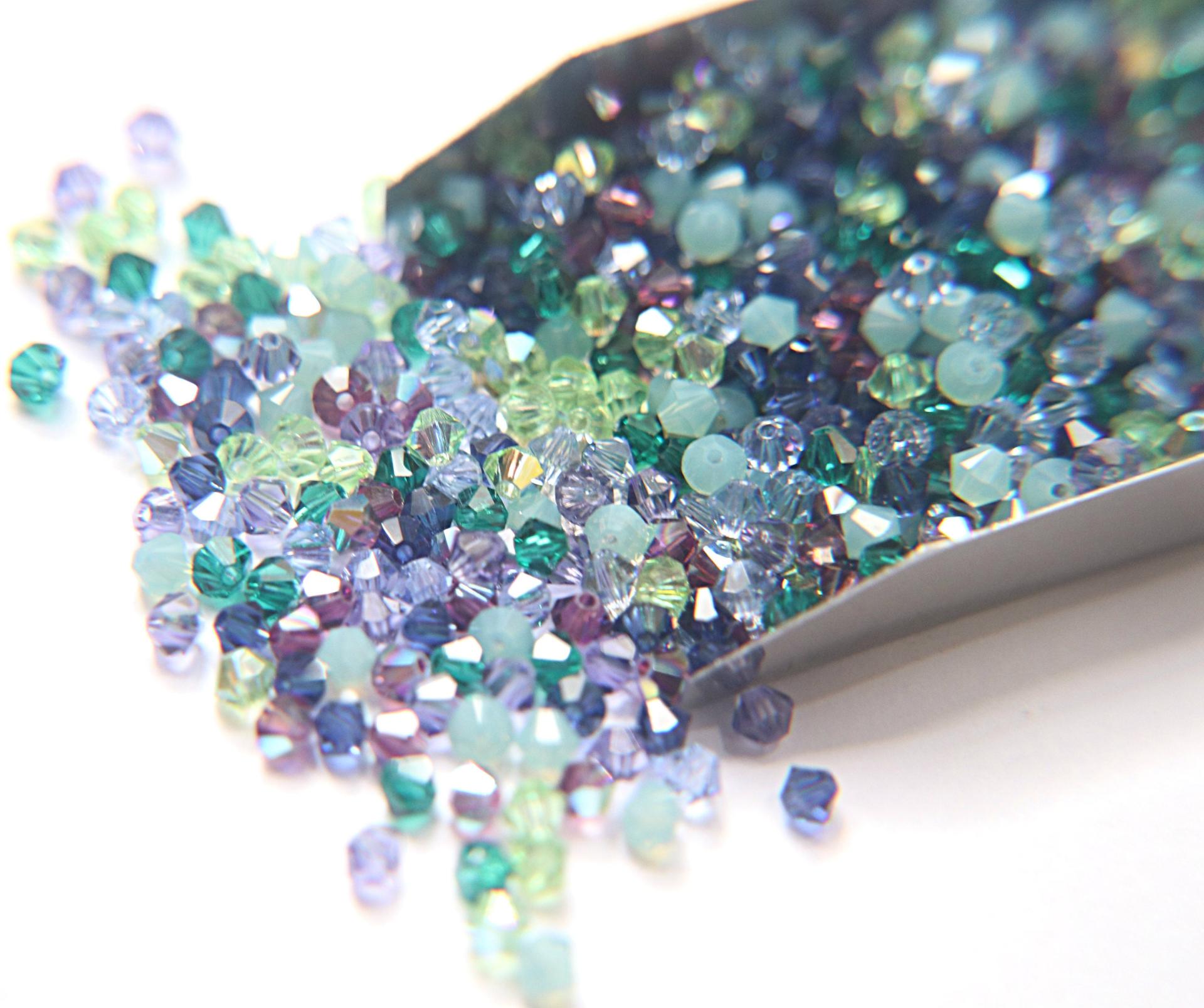 4mm Monet&#39;s Garden Designer Mixes Swarovski Bicone beads 36/72/144/432/720 Pieces loose beads mix beads, embroidery materials, vintage find