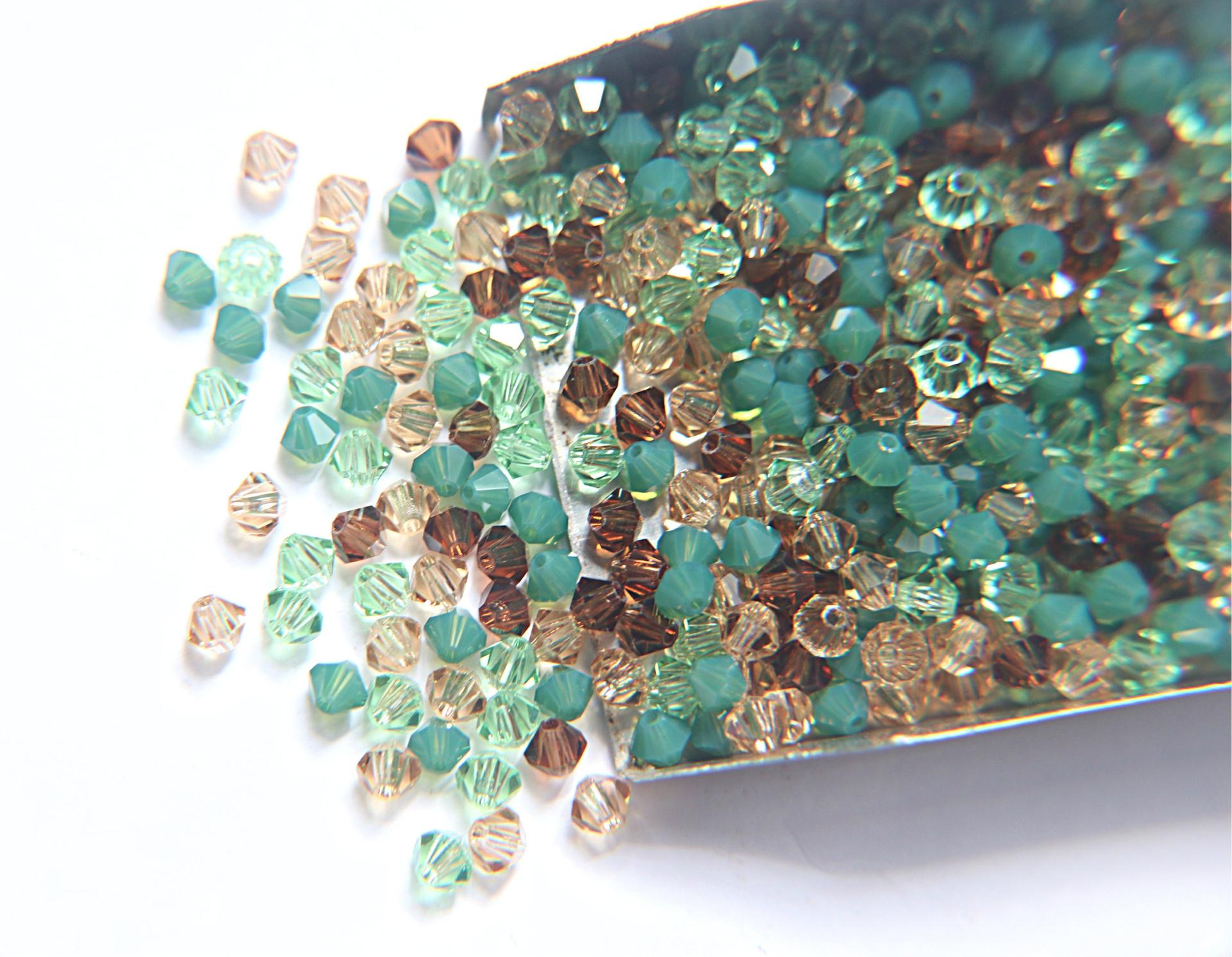 3/4 mm Persian Treasure  Designer Mixes Swarovski Bicone beads 36/72/144/432/720 Pieces loose beads mix beads, embroidery materials, decor