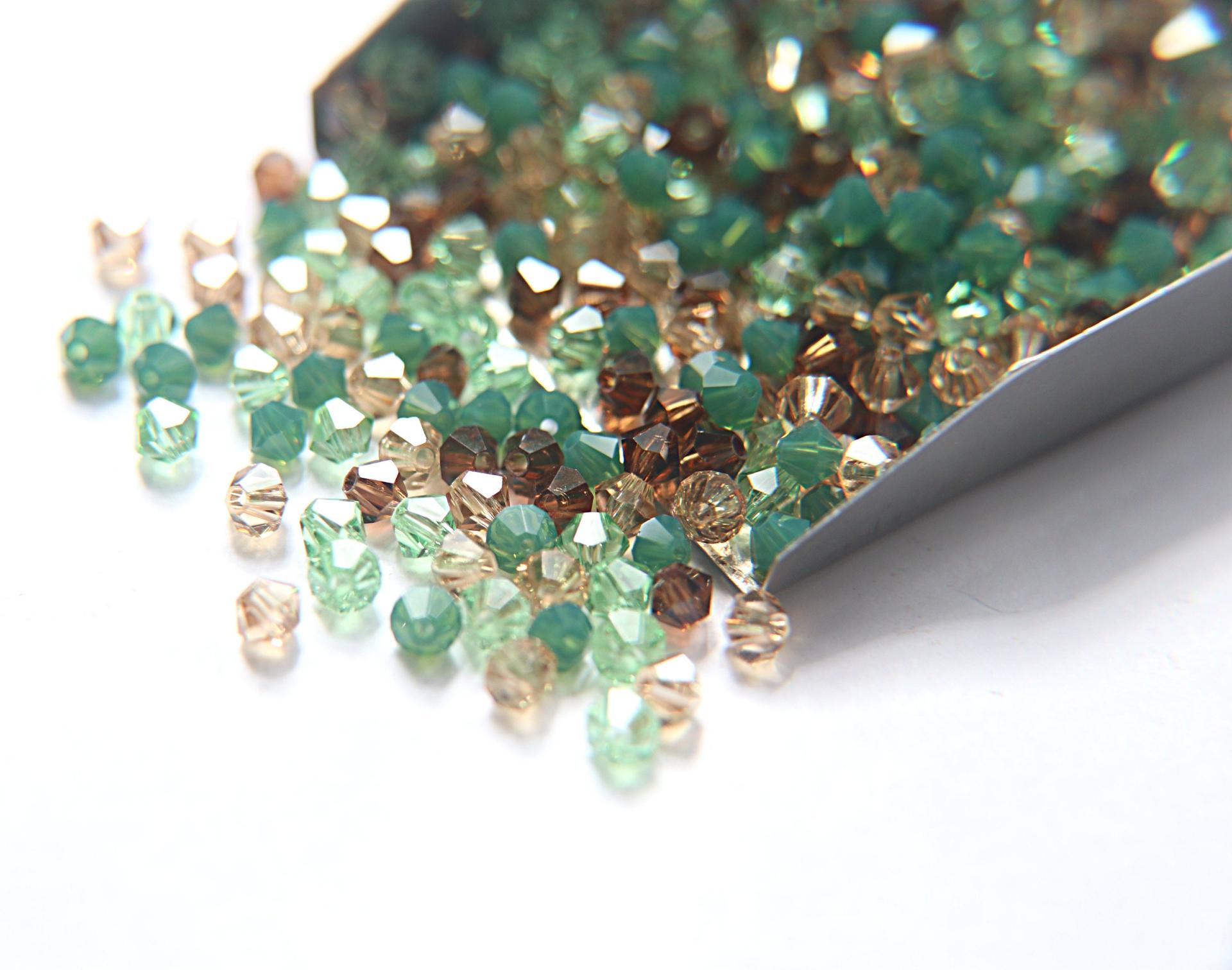 3/4 mm Persian Treasure  Designer Mixes Swarovski Bicone beads 36/72/144/432/720 Pieces loose beads mix beads, embroidery materials, decor