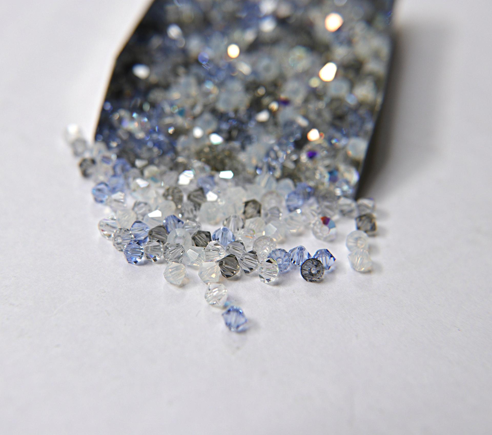 4mm Nemophila Designer Mixes Swarovski Bicone beads 36/72/144/432/720 Pieces loose beads, mix beads, embroidery materials, craft supplies