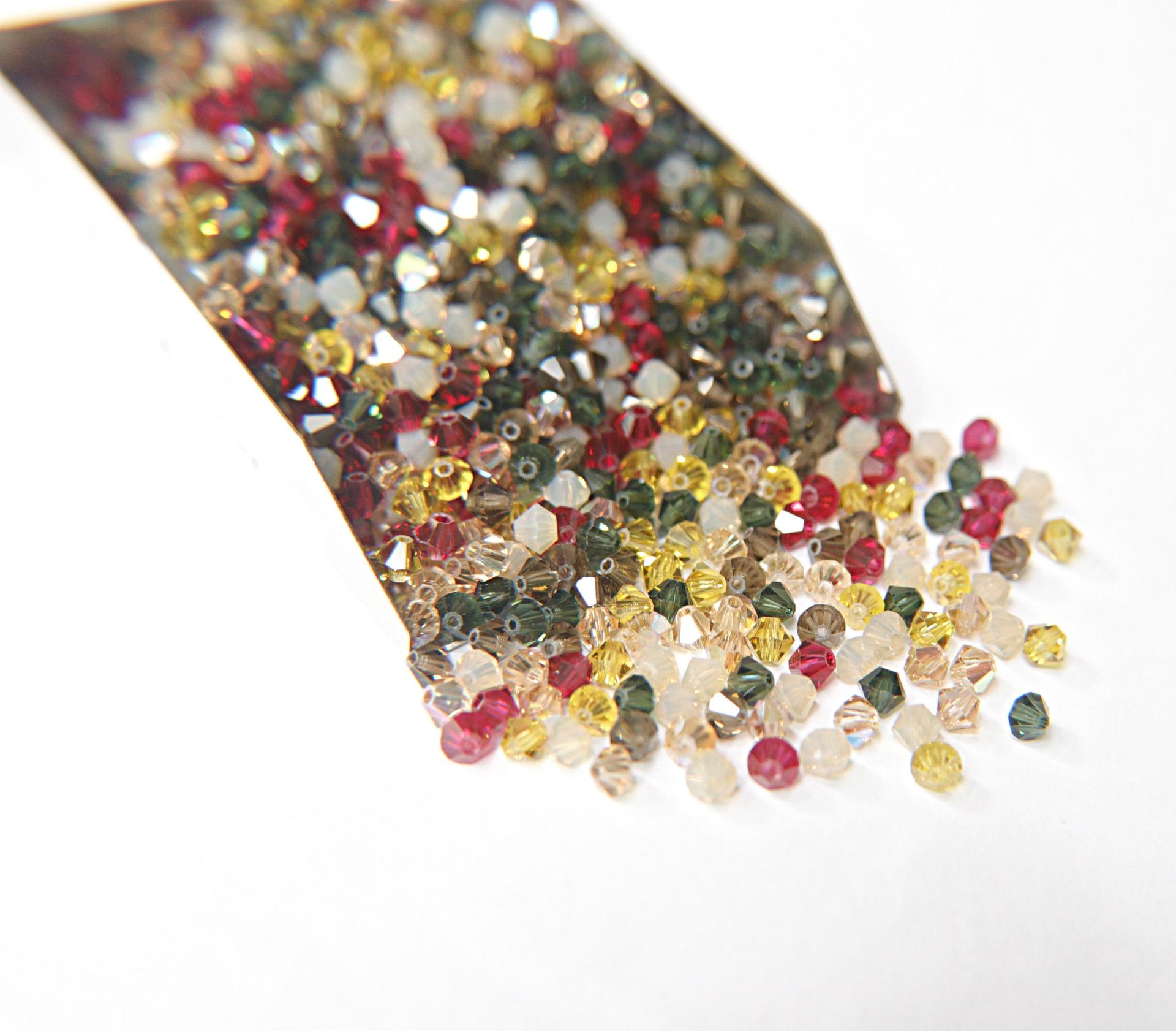 4mm Vintage Garden Designer Mixes Swarovski Bicone beads 36/72/144/432/720 Pieces loose beads, mix beads, embroidery materials, craft