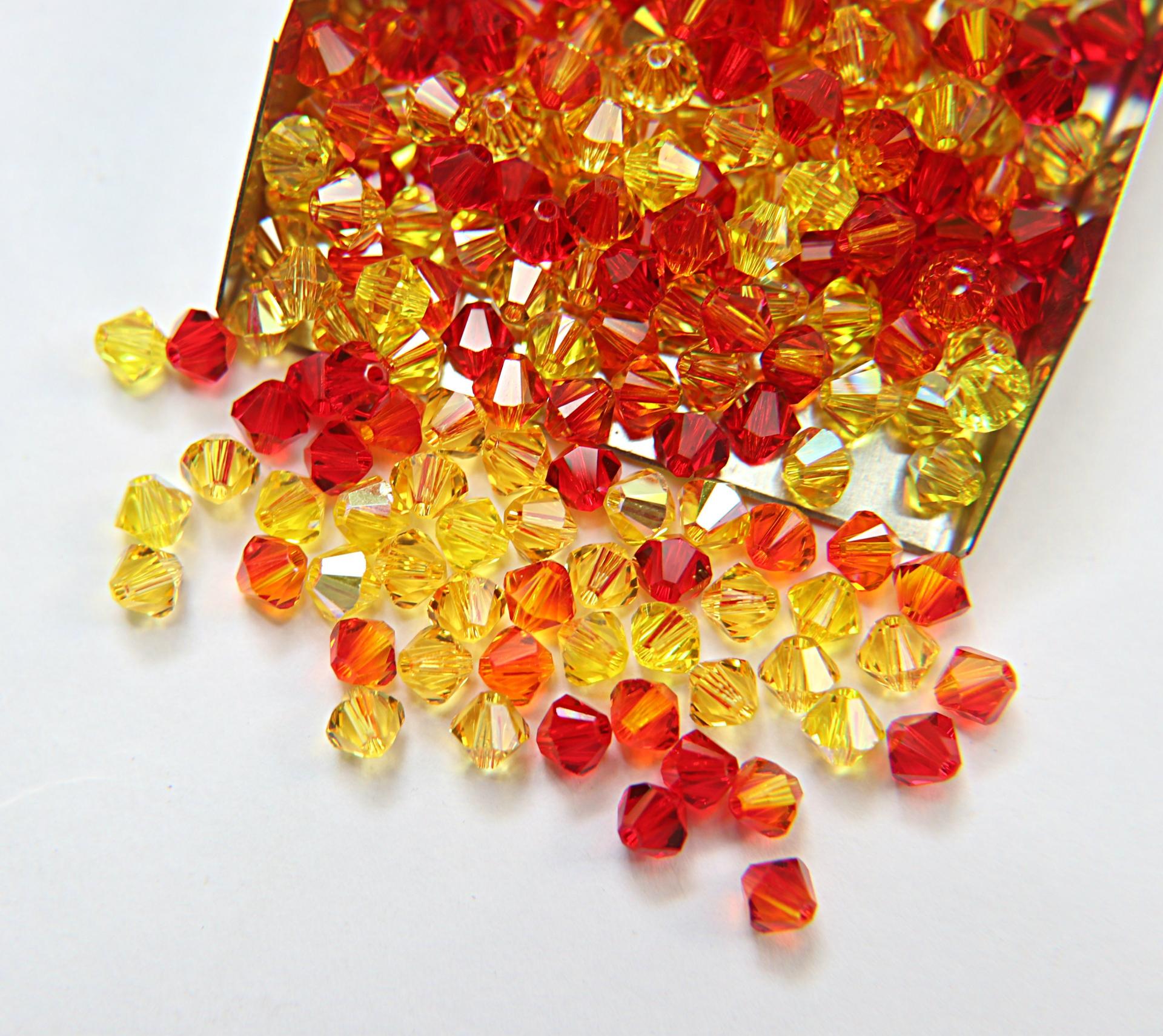 5mm Teleflora Designer Mixes Swarovski Bicone bead 12/36/72/144/432/720 Pieces jewelry making, embroidery materials, mix beads, craft supply