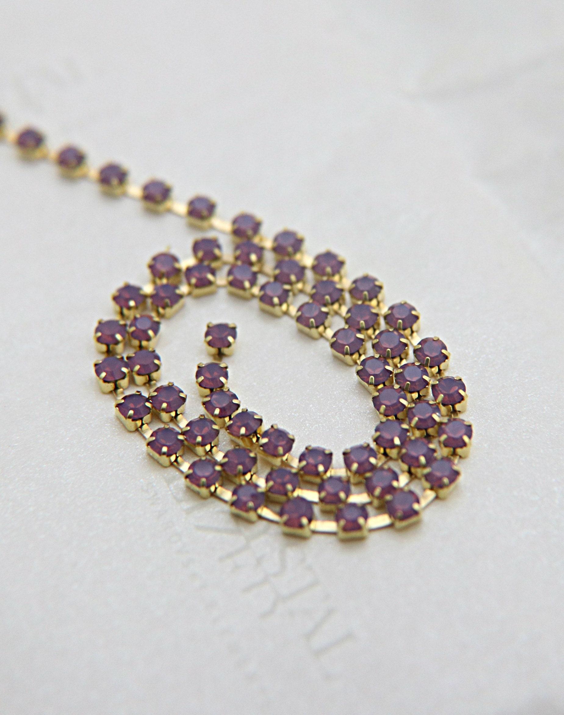 12SS Swarovski Vintage Rhinestone Chain in Cyclamen Opal (398) 3mm 0.5/1/2/5 Mtrs Wedding Bridal Supplies|Jewelry Making|Decoration vintage
