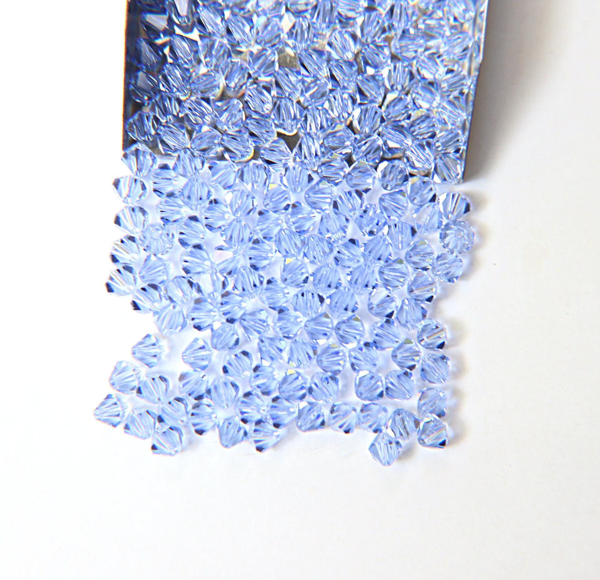 3mm Light Sapphire Swarovski Bicone beads 36/72/144/432/720 Pieces crystal beads, wedding decorations, jewelry making, rare craft supply
