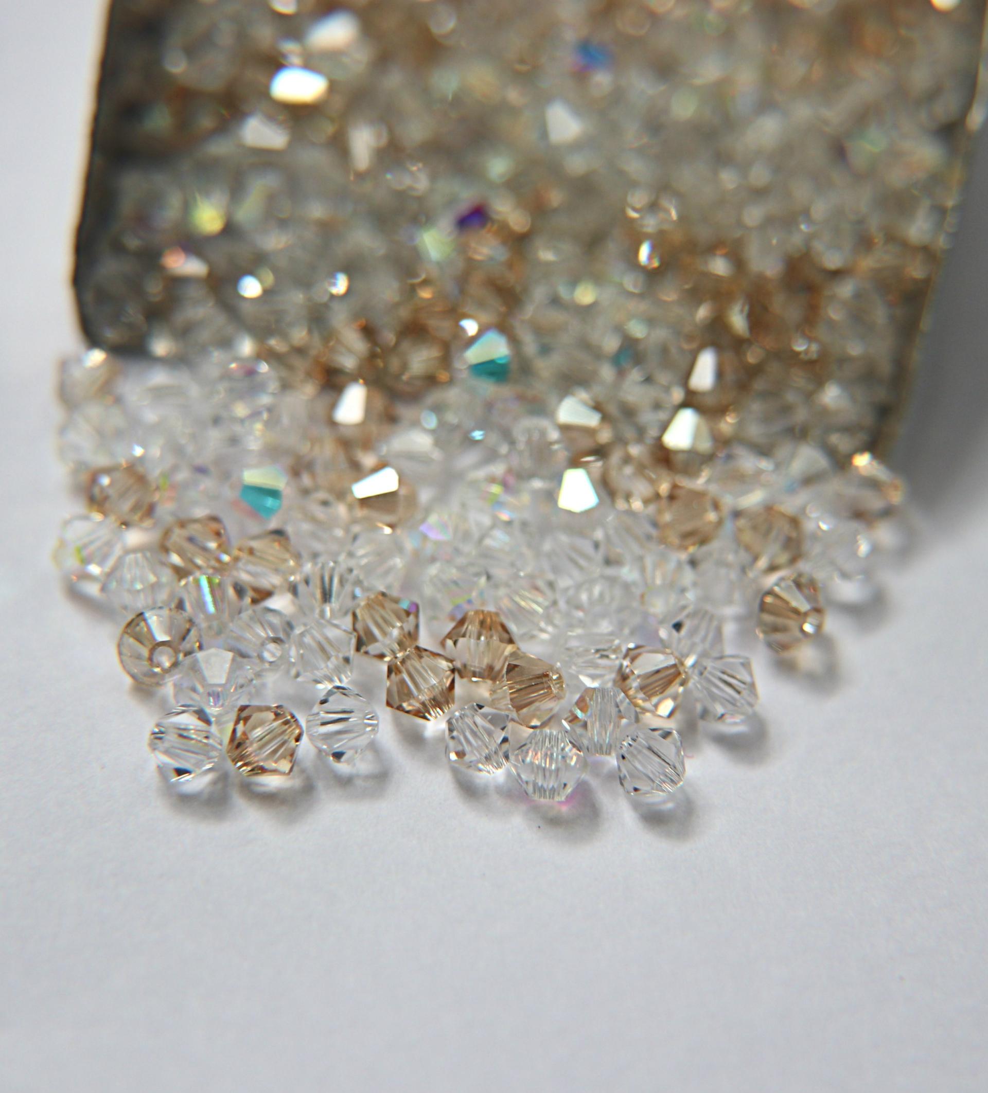 3/4 mm Bridal Shine Designer Mixes Swarovski Bicone beads 36/72/144/432/720 Pieces loose beads rare mix beads, embroidery materials, decor