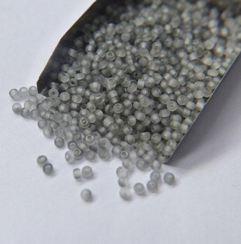 8/0 Seed Beads Frosted Gunmetal 3 MM  20/50/100/200 Grams  glass beads, jewelry supply, vintage findings, craft supply
