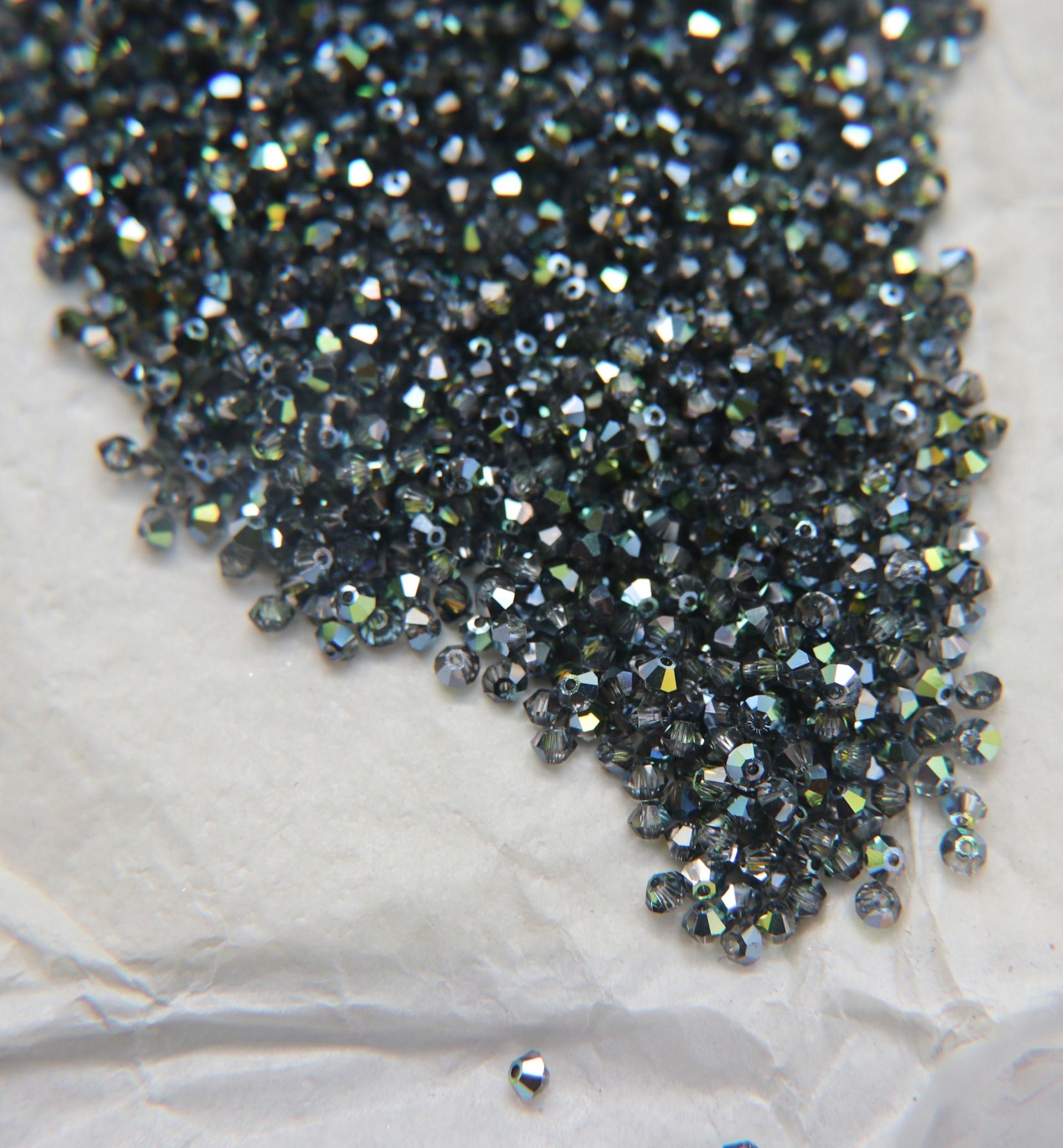 3mm Crystal Sahara Swarovski Bicone Cuts 36/72/144/432/720 Pieces Jewelry findings, embroidery materials, jewelry making, craft supplies