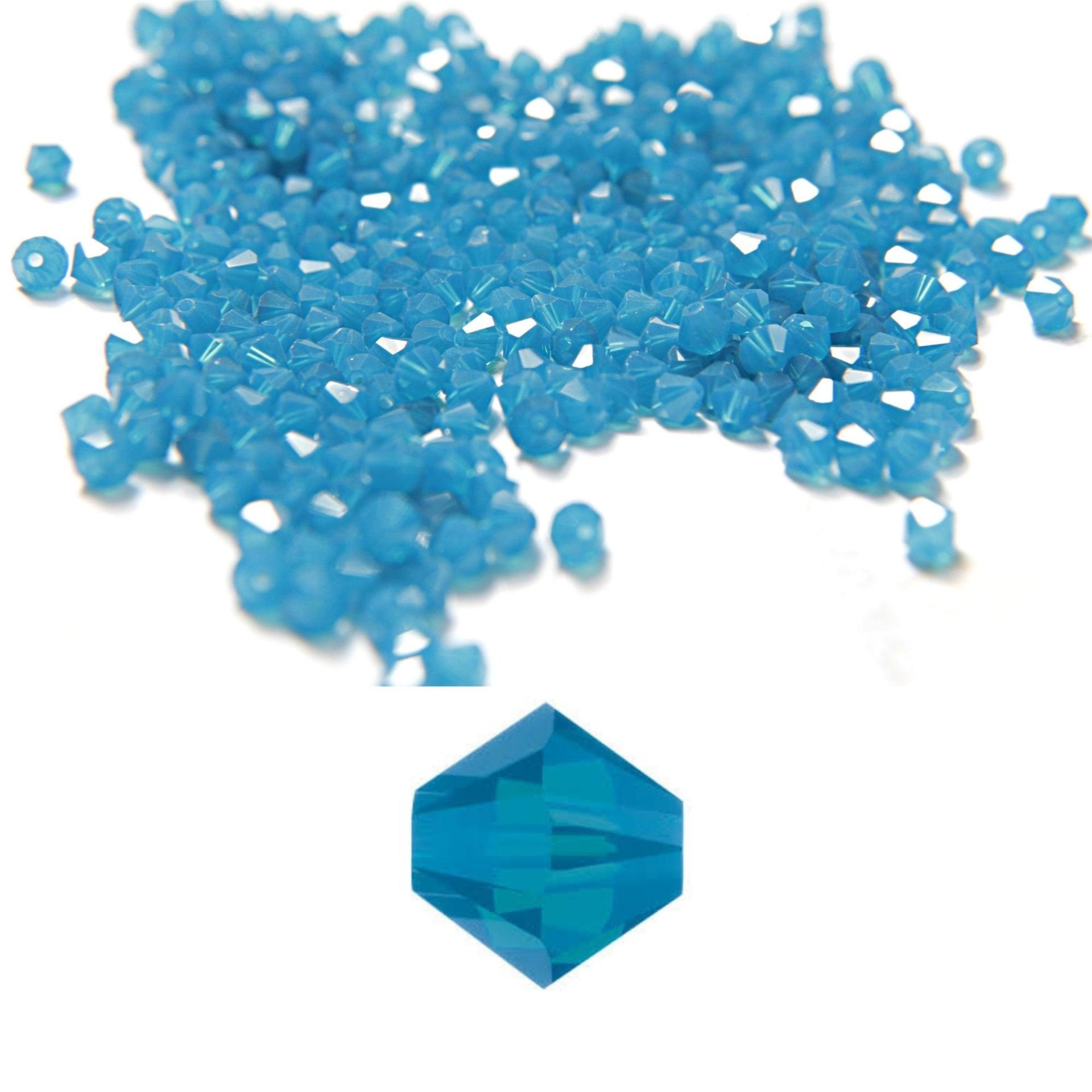 6mm Caribbean Blue Opal Swarovski Bicone beads 6/72/144/288 Pieces (394) VINTAGE SWAROVSKI, jewelry making, embroidery materials