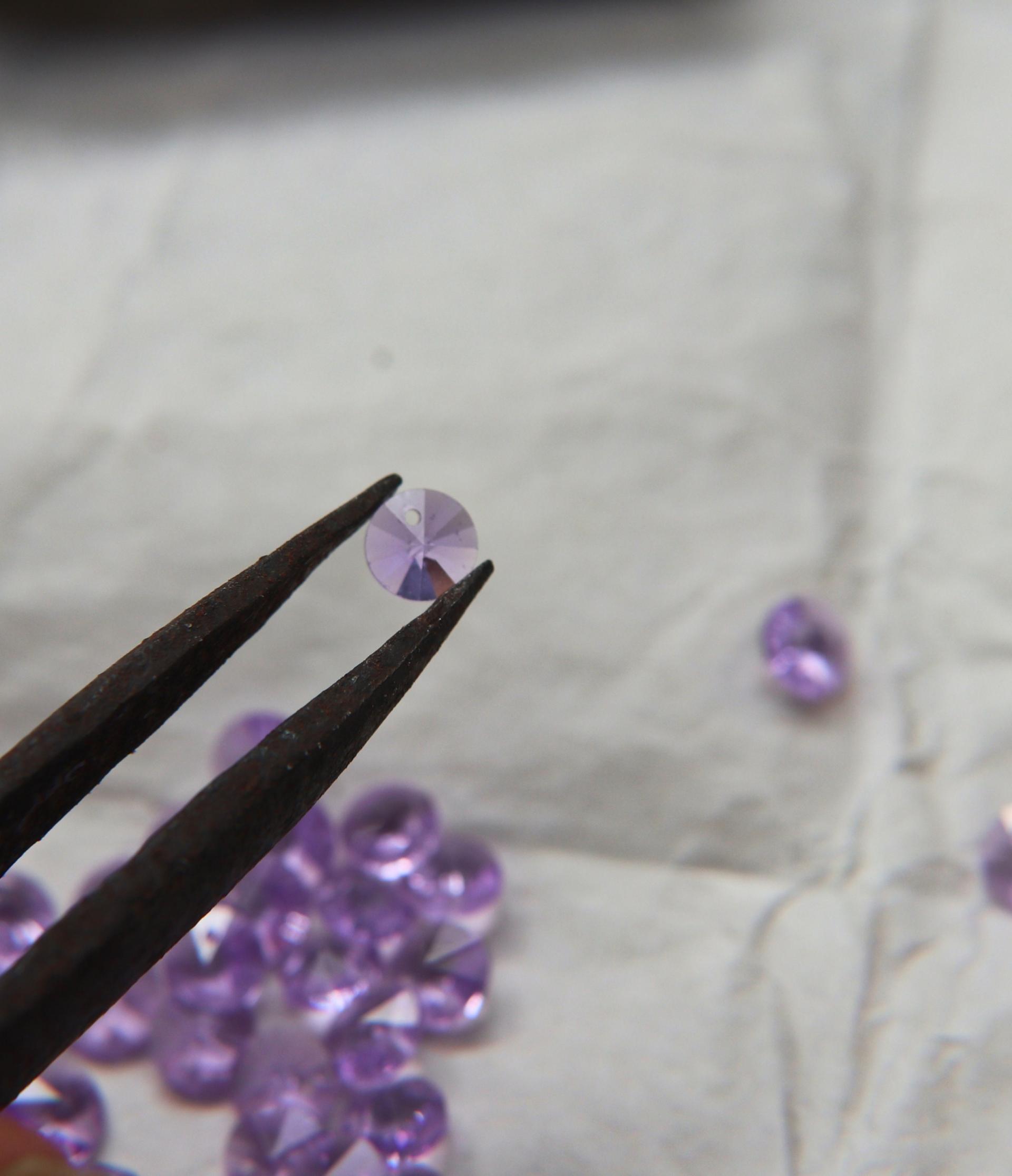 6mm SWAROVSKI 6428 Rivoli Crystal Pendant Beads in Violet 2/4/24/72/144 Pieces PREMIUM Materials