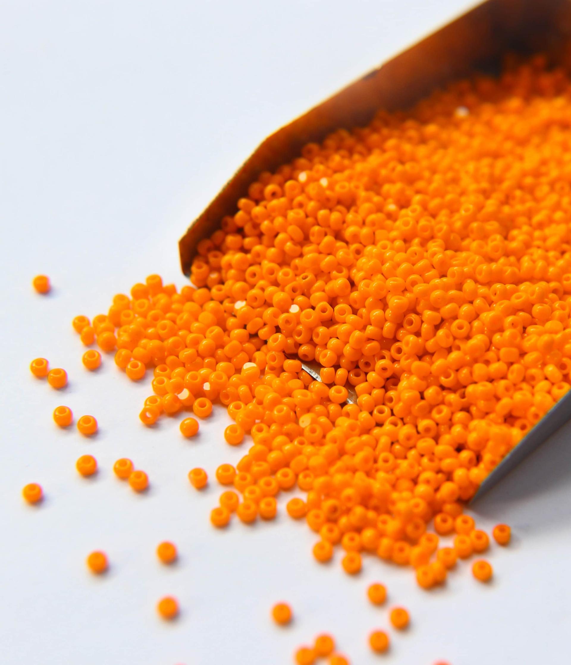 11/0 Charlotte true Cut Beads Opaque Light Orange 10/20/50/250/500 Grams Premium Seed Beads